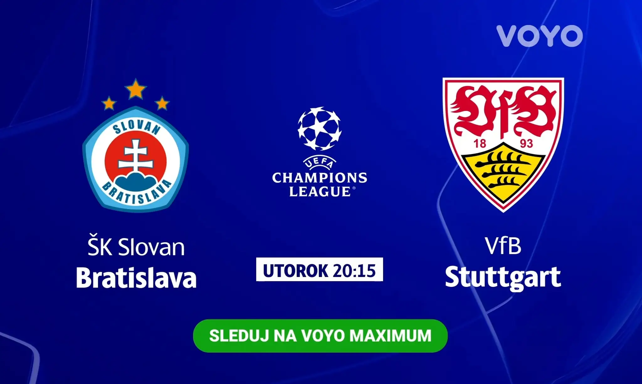 Slovan vs. Stuttgart na VOYO.