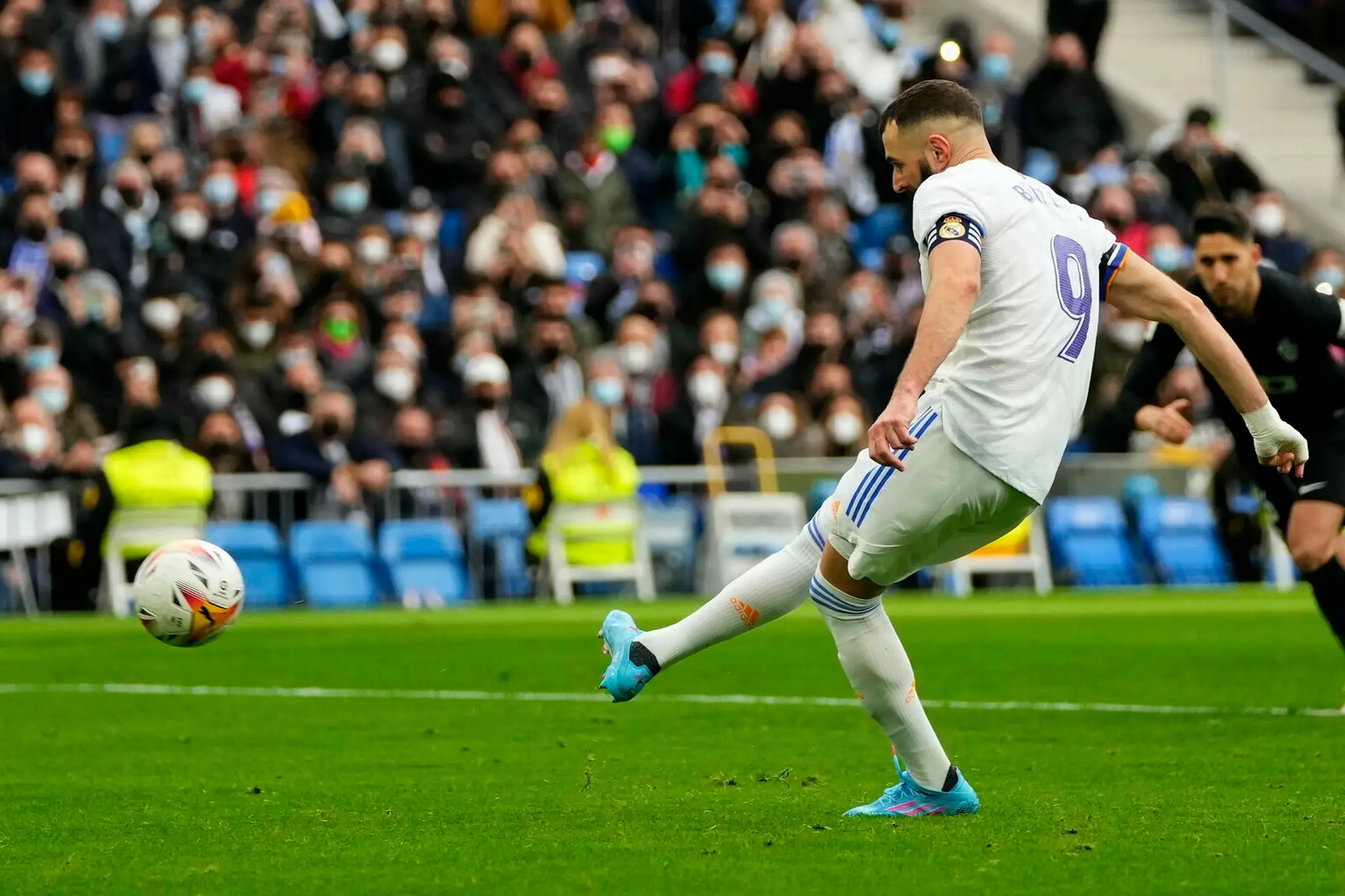 Karim Benzema a jeho neúspešný pokutový kop.