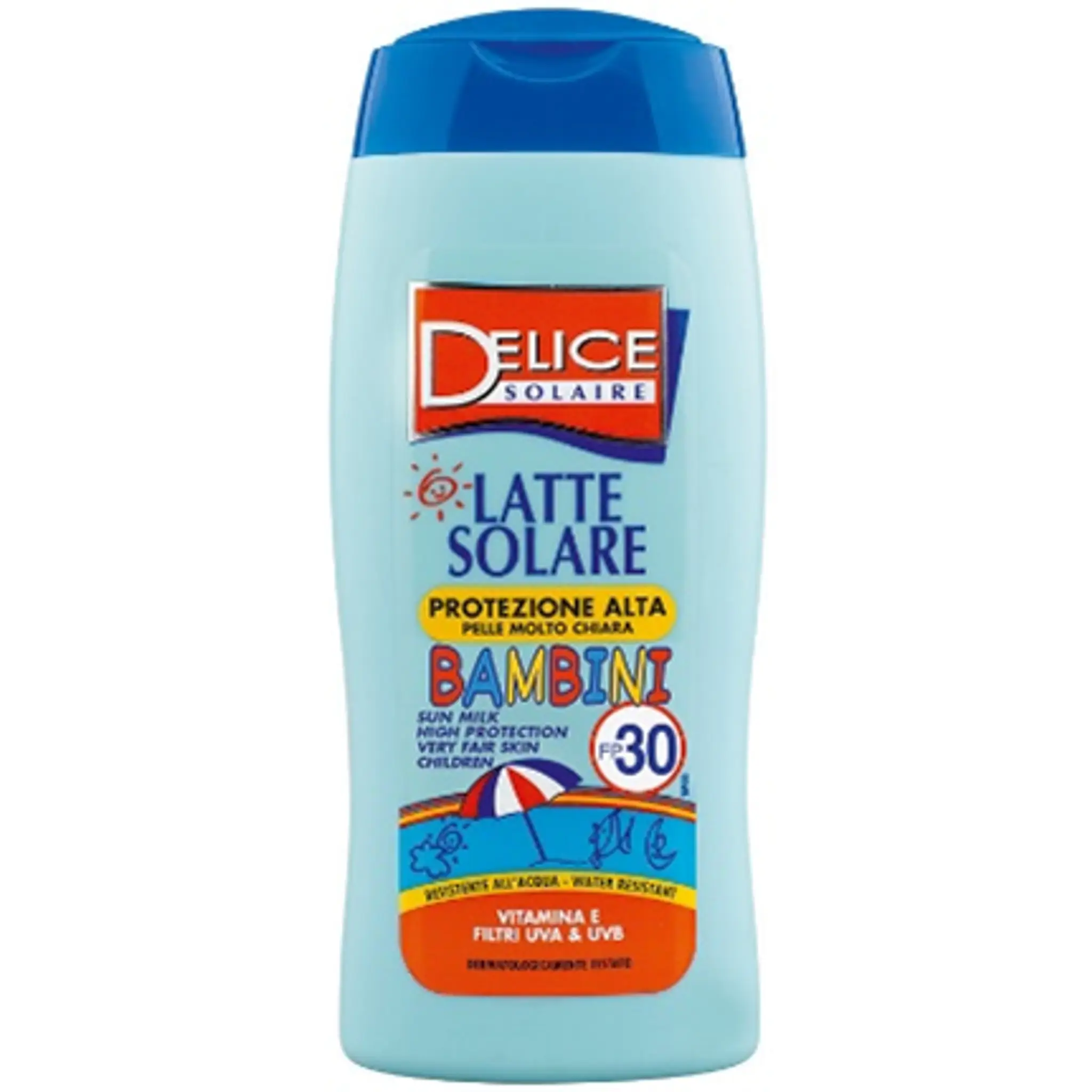DELICE SOLAIRE BAMBINI SUN MILK HIGH PROTECTION VERY FAIR SKIN CHILDREN FP30