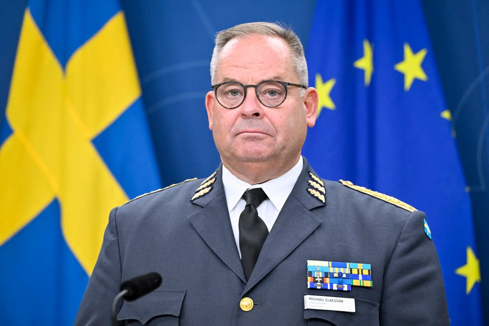 Veliteľ švédskych ozbrojených síl Michael Claesson.