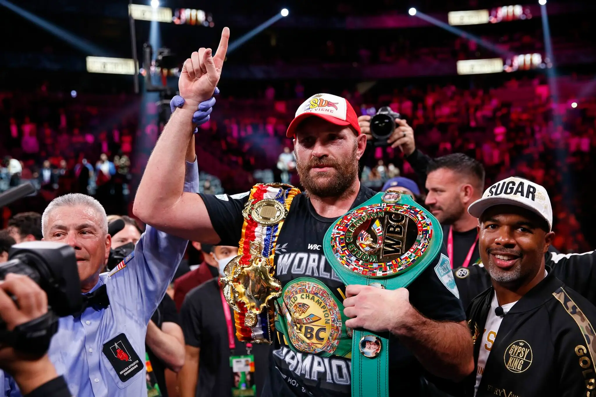 Angličan Tyson Fury po víťazstve.