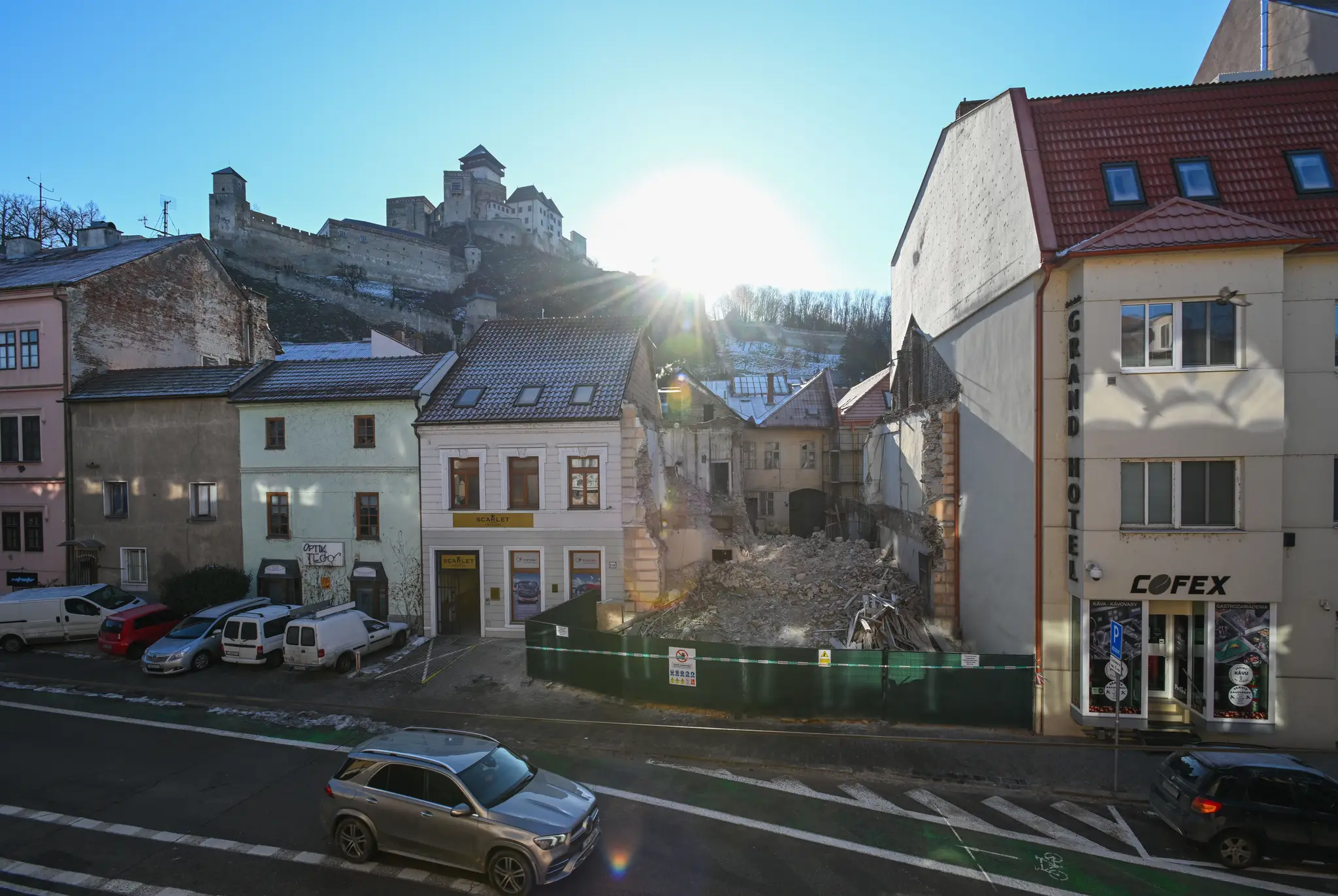 Zbúraný meštiansky dom v centre Trenčína