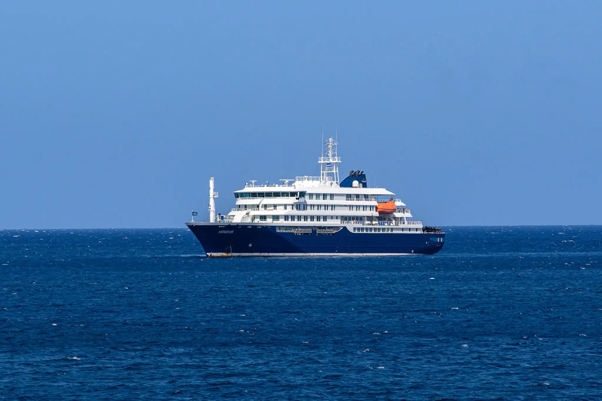 Výletná loď MV Hodius, kde vypukla nákaza.