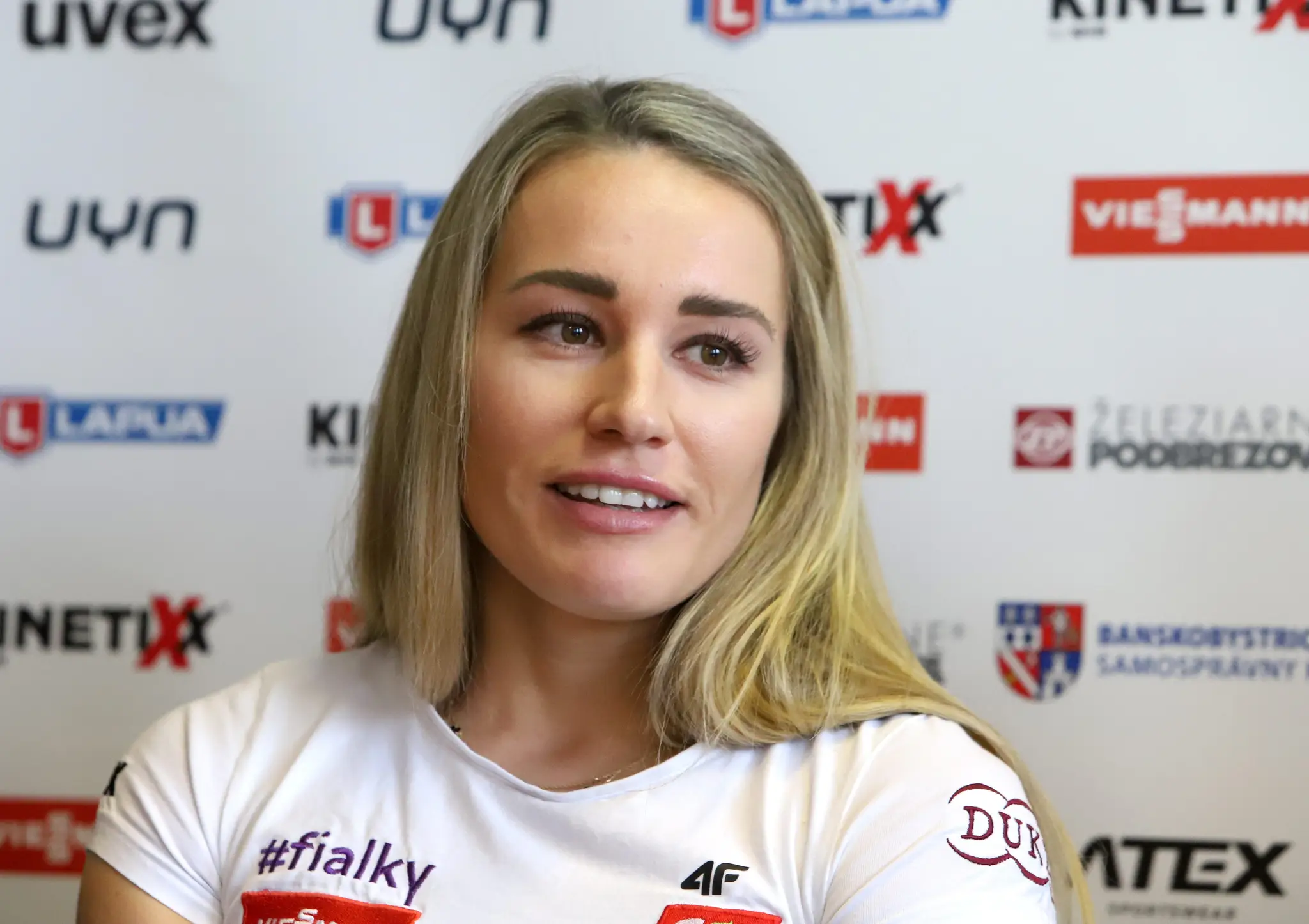 Paulína Bátovská Fialková počas tlačovej konferencie Slovenského zväzu biatlonu.