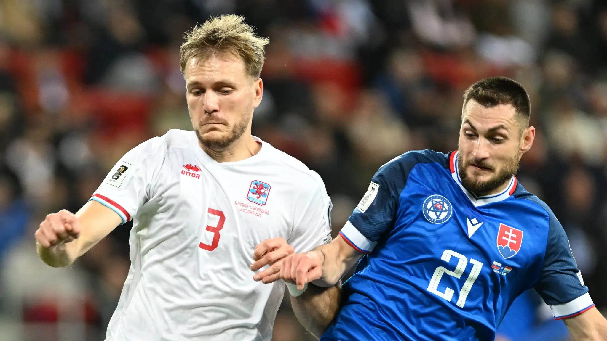 Matúš Bero v zápase proti Luxembursku