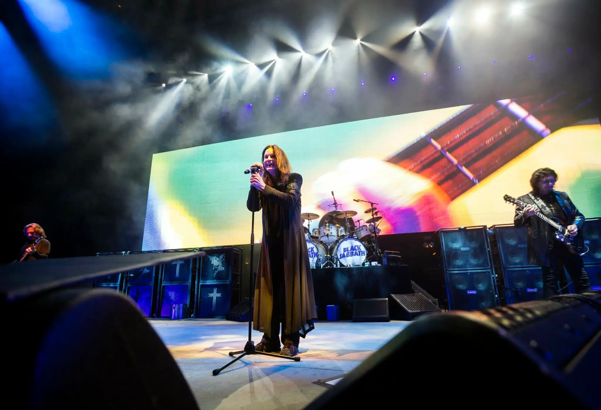 Na snímke spevák Ozzy Osbourne počas koncertu anglickej heavy metalovej legendy, skupiny Black Sabbath
