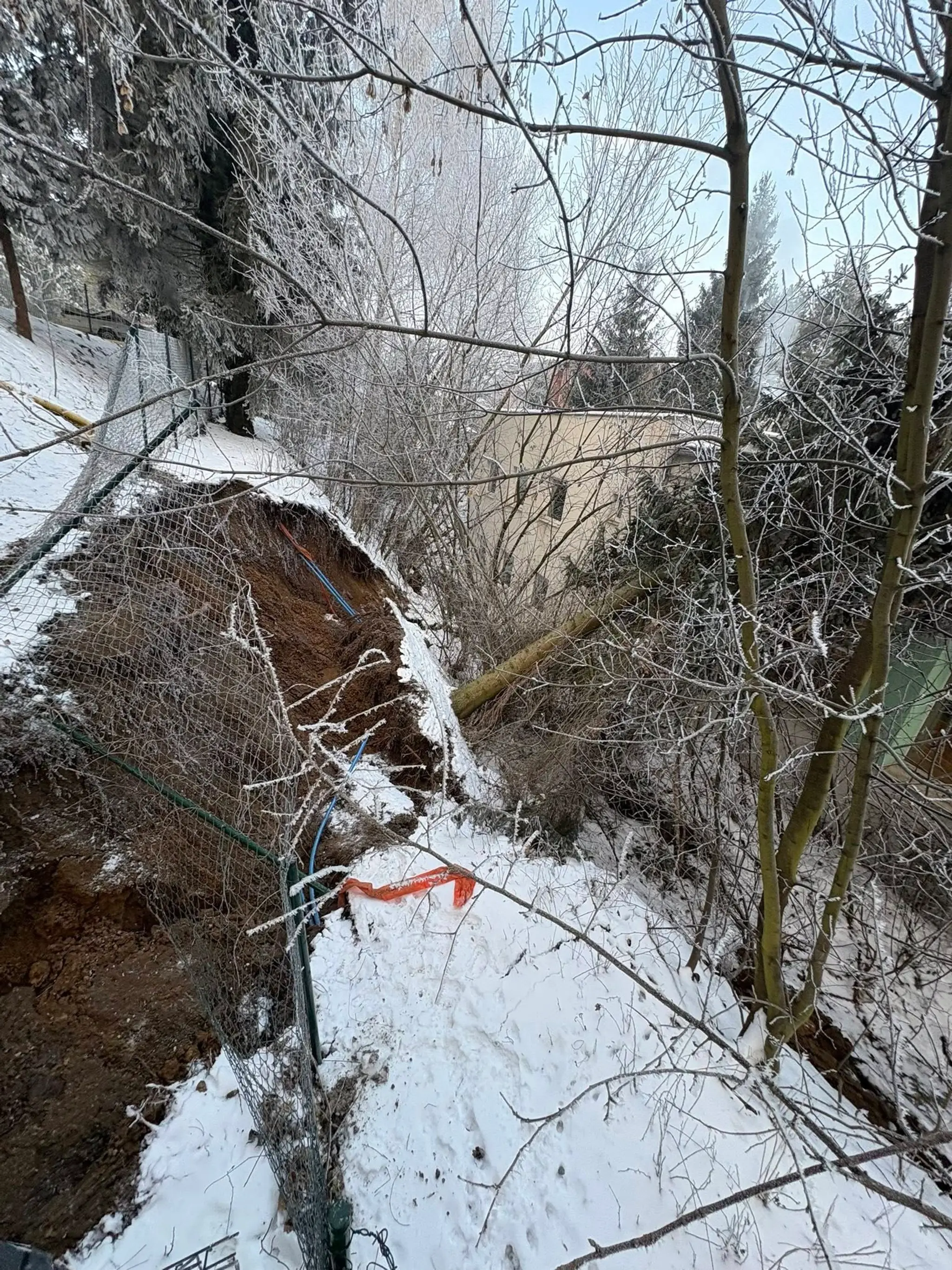 Zosuv svahu v Prešove.