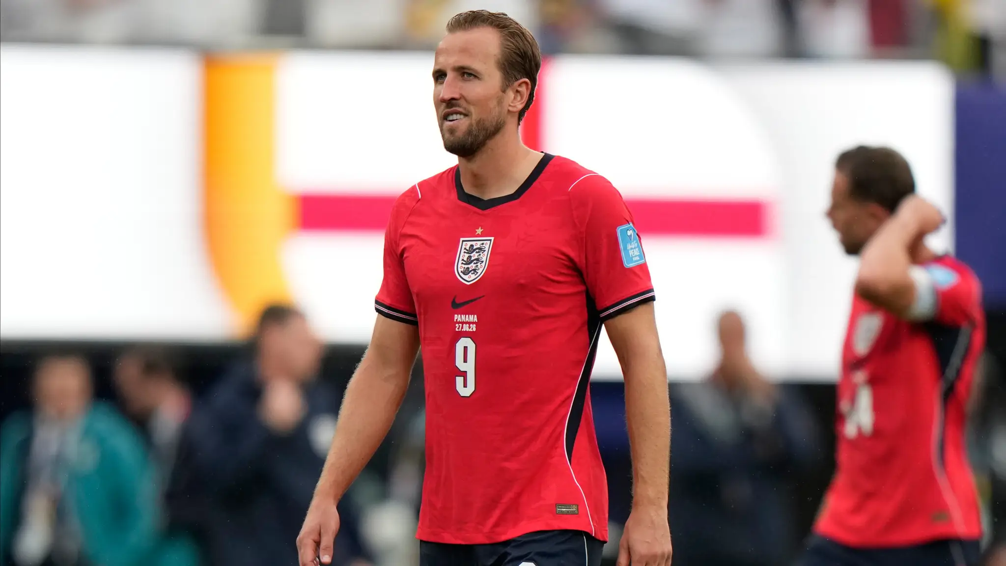 Anglický útočník Harry Kane. (cropped)