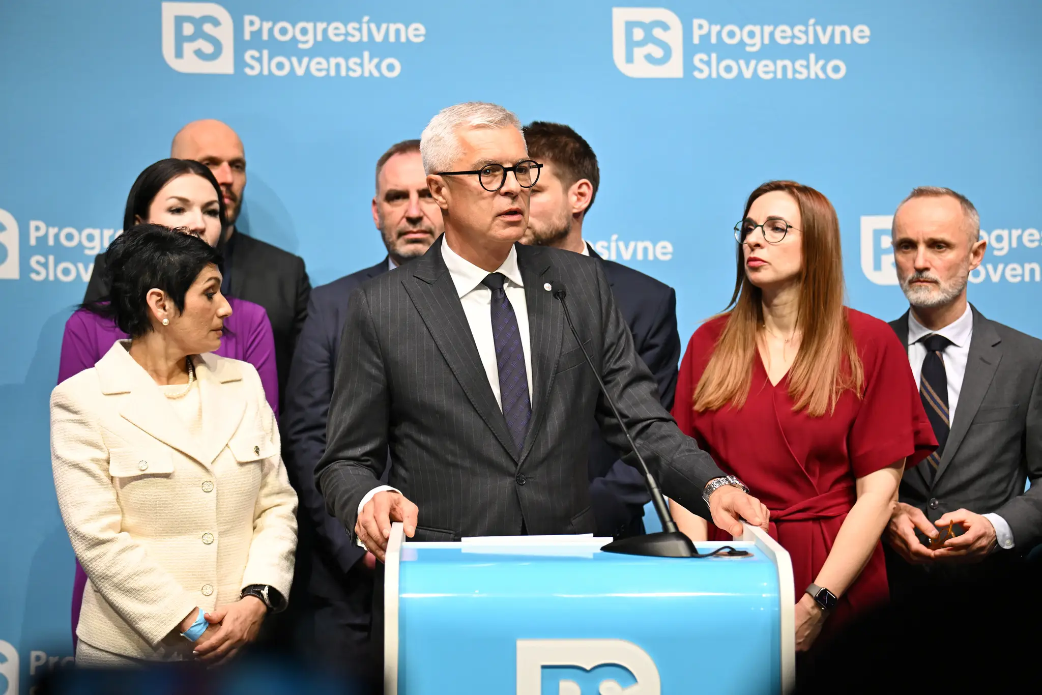 Na snímke zľava členovia predsedníctva PS Irena Bihariová, Ivan Korčok, podpredsedníčka PS Simona Petrík a podpredseda PS Tomáš Valášek.