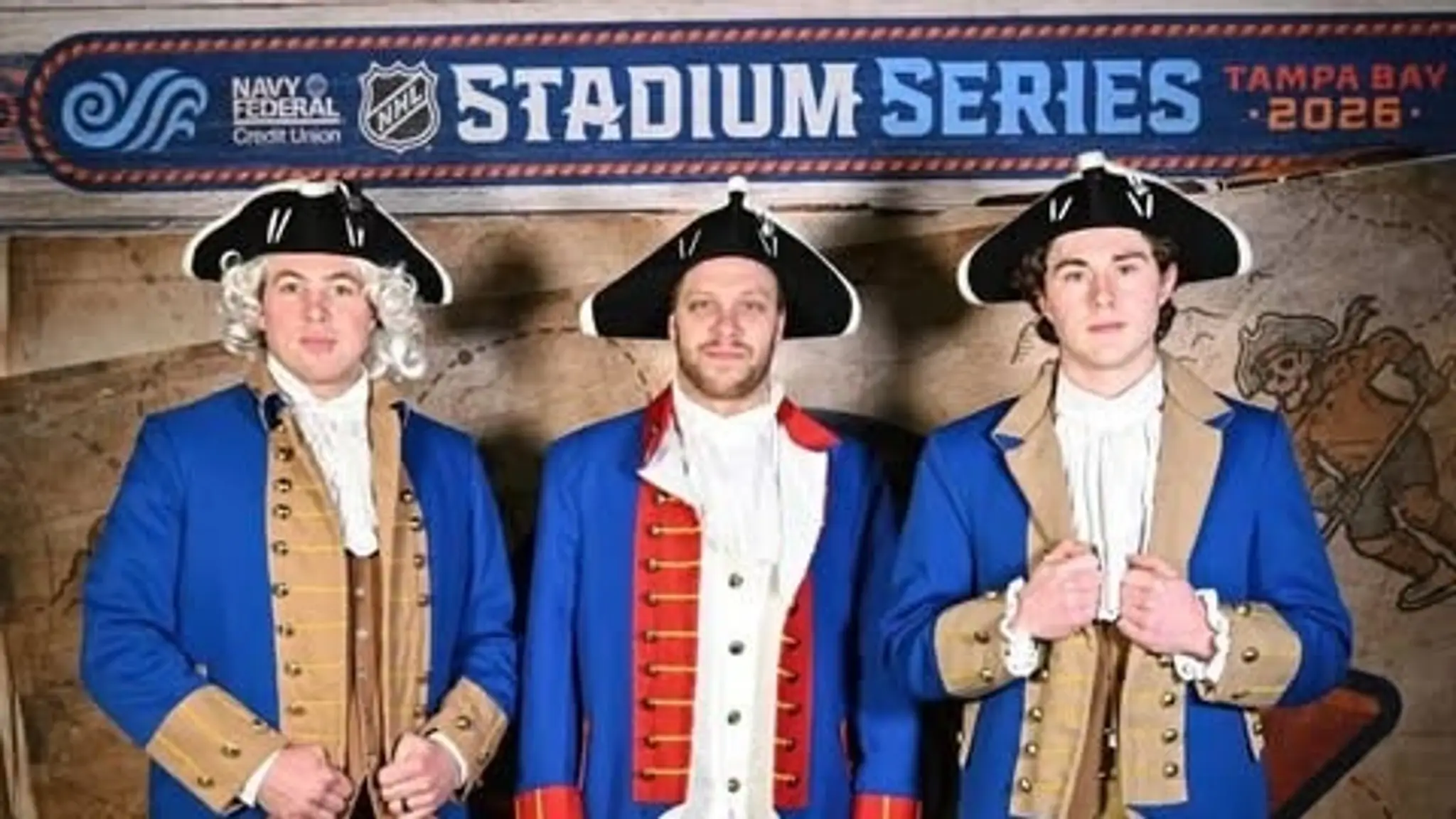 Hráči Boston Bruins prezlečení za patriotov