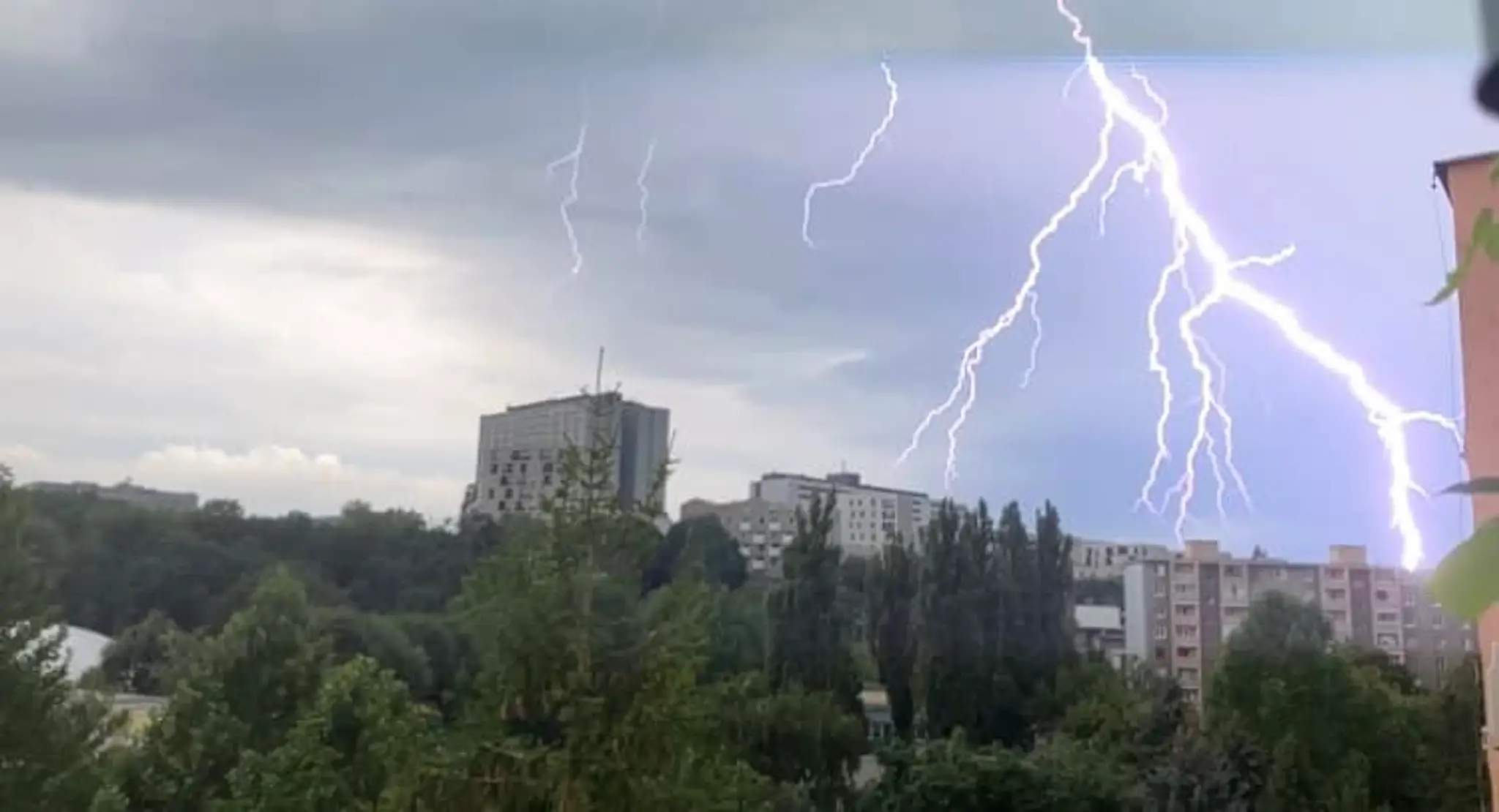 Búrka v Košiciach.