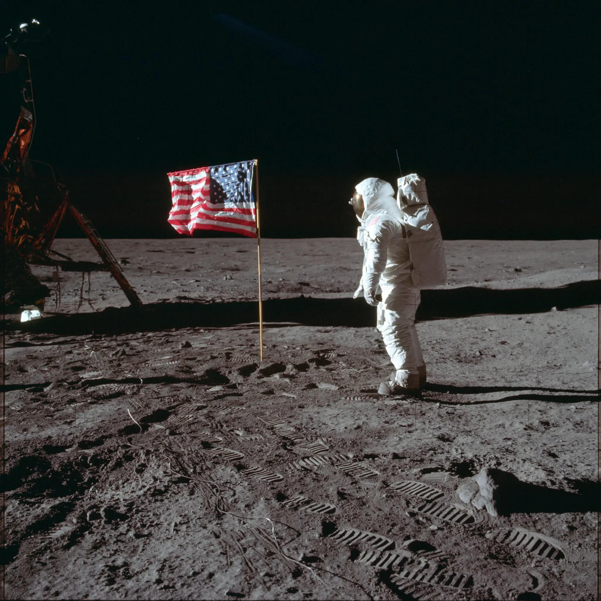 Posádka misie Apollo 11: Neil Armstrong, Michael Collins a Edwin E. Aldrin.