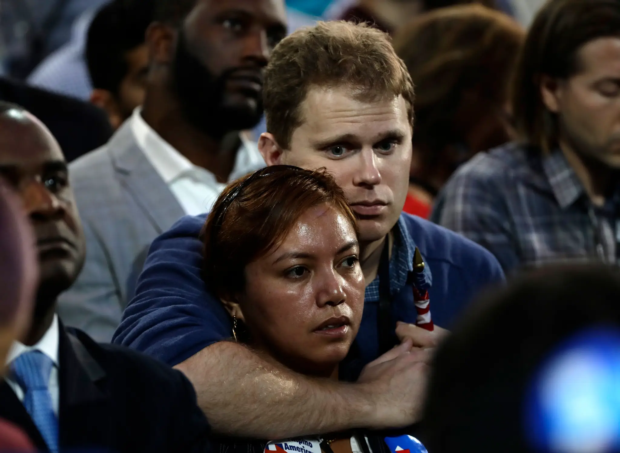 Reakcia stúpencov Hillary Clintonovej na oznámenie výsledkov z Floridy.
