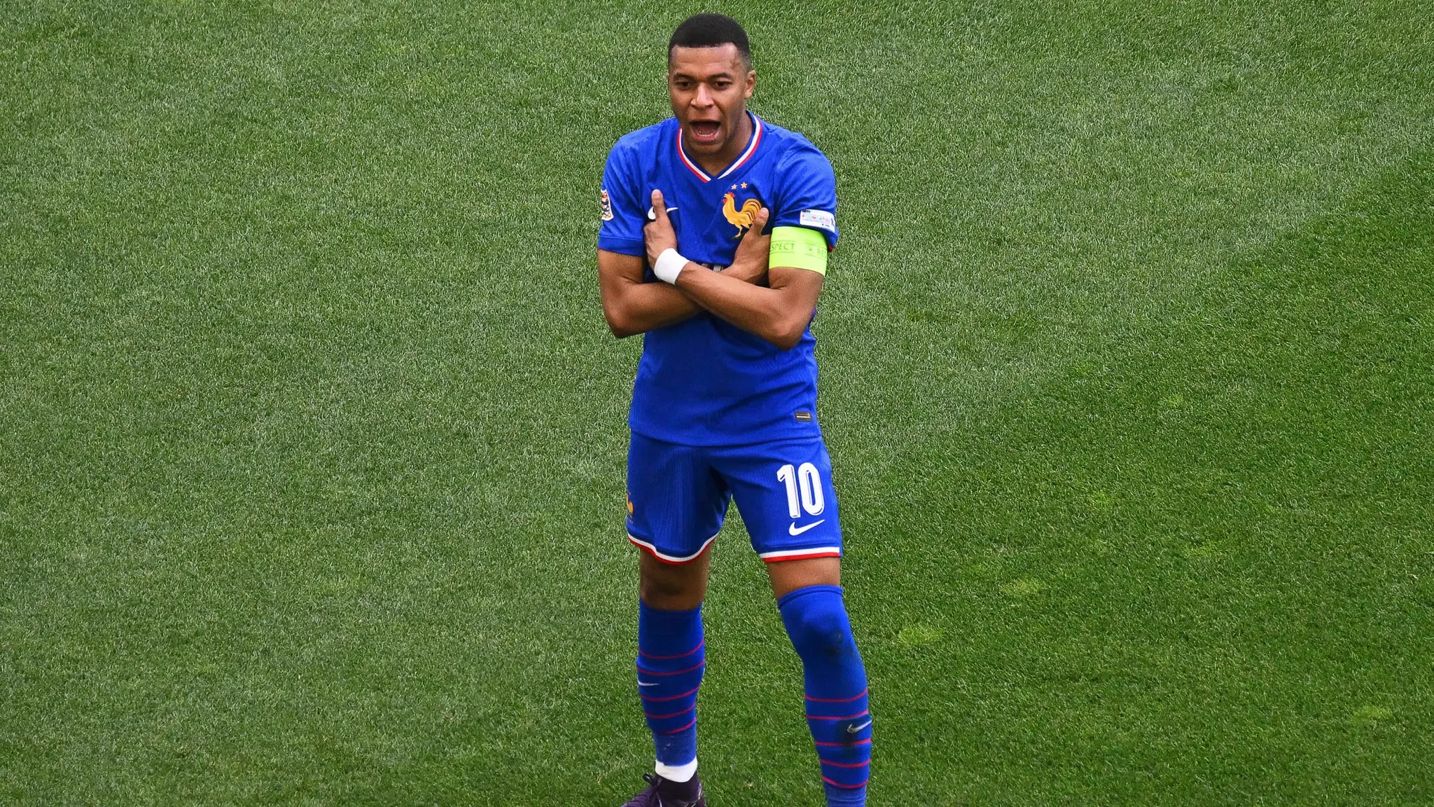 Kylian Mbappé rozhodol o výhre Francúzska v Lige národov. (cropped)