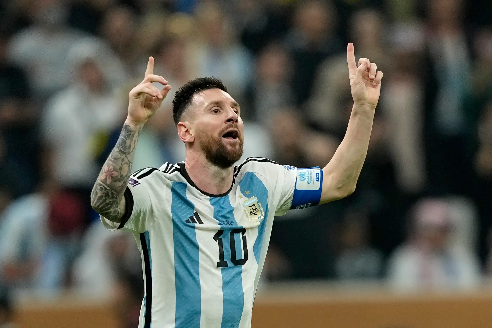 Lionel Messi po strelení svojho druhého gólu v katarskom finále