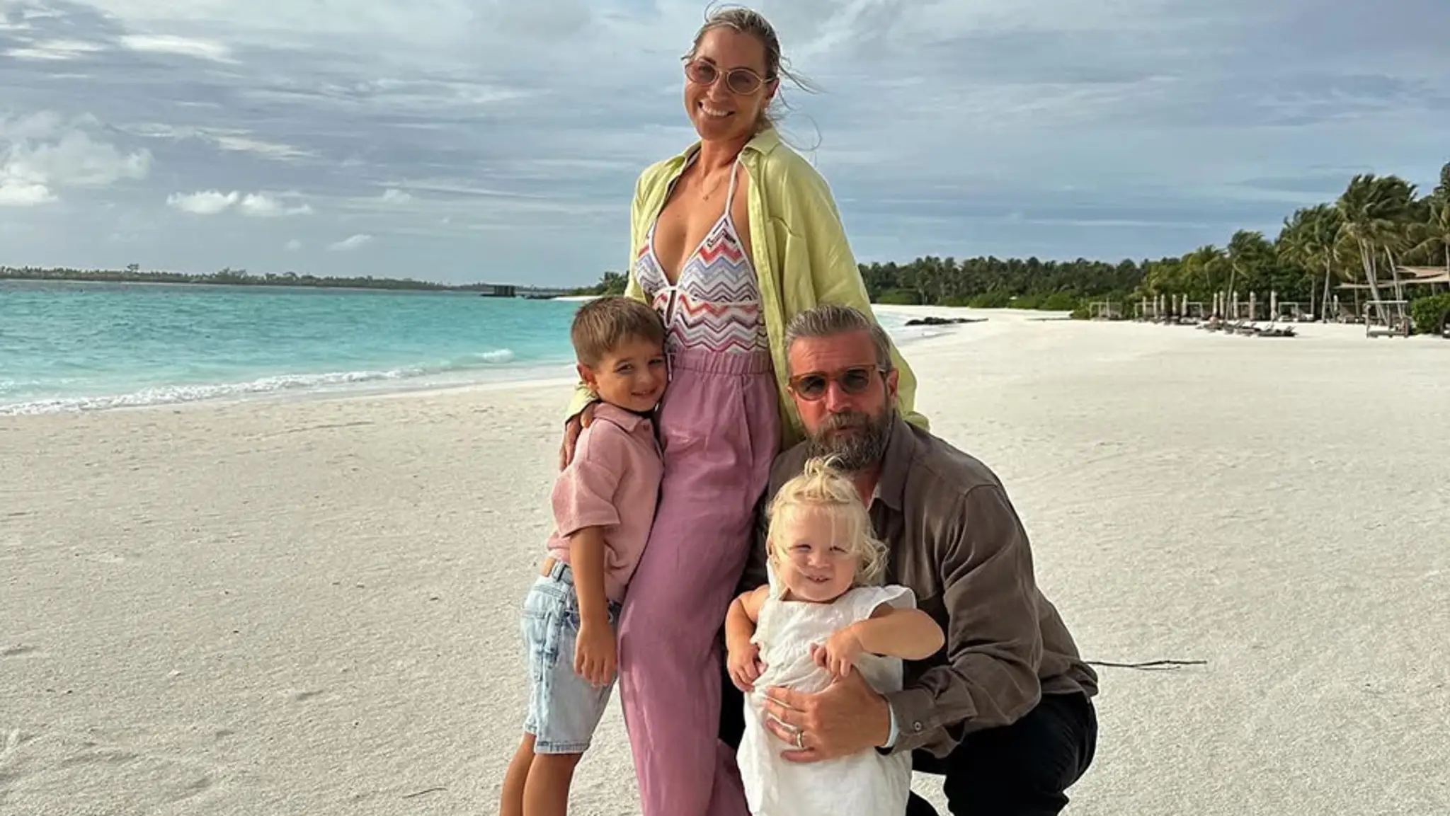 Dominika Cibulková s rodinou