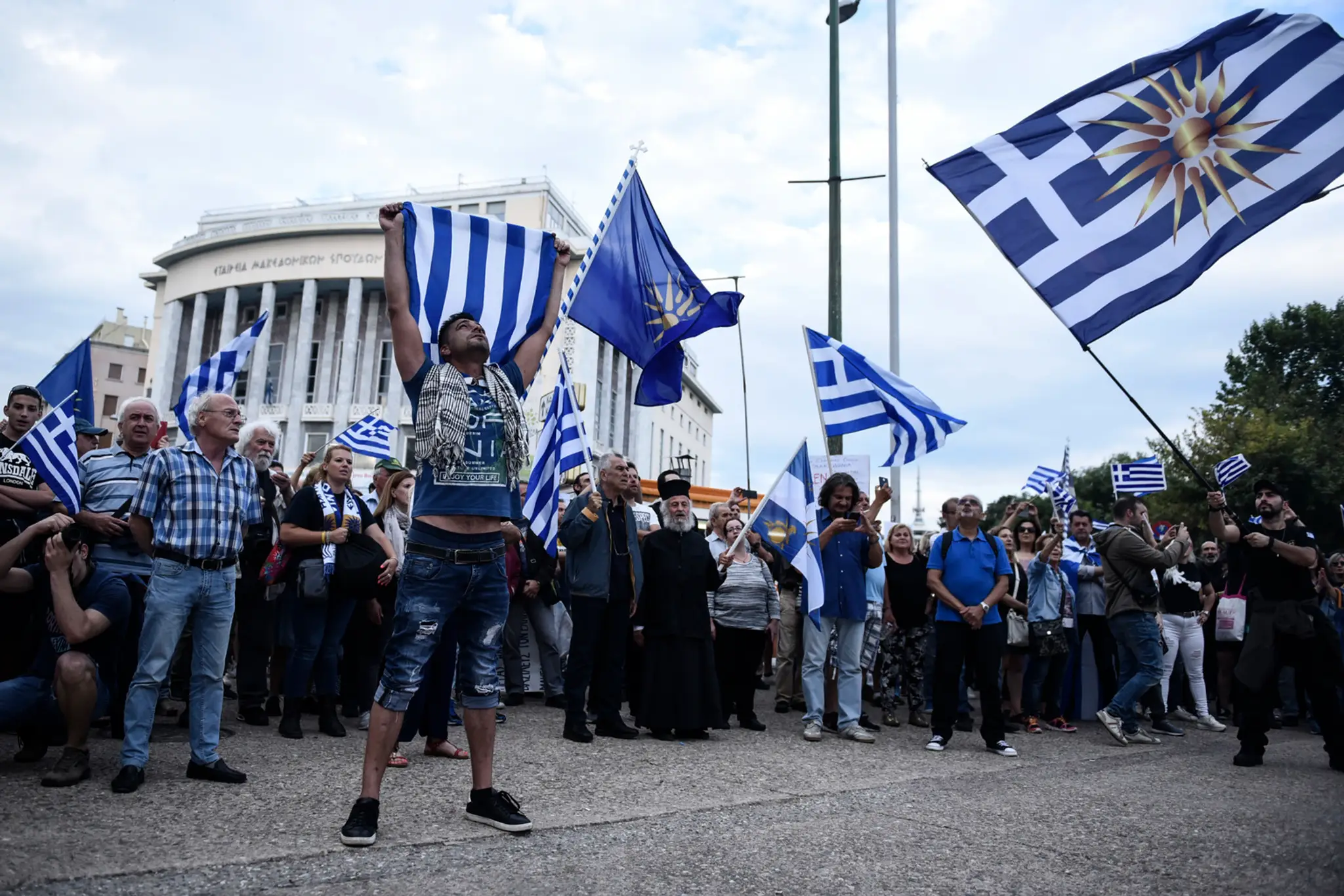 Demonštrácia v Grécku pre dohodu s Macedónskom
