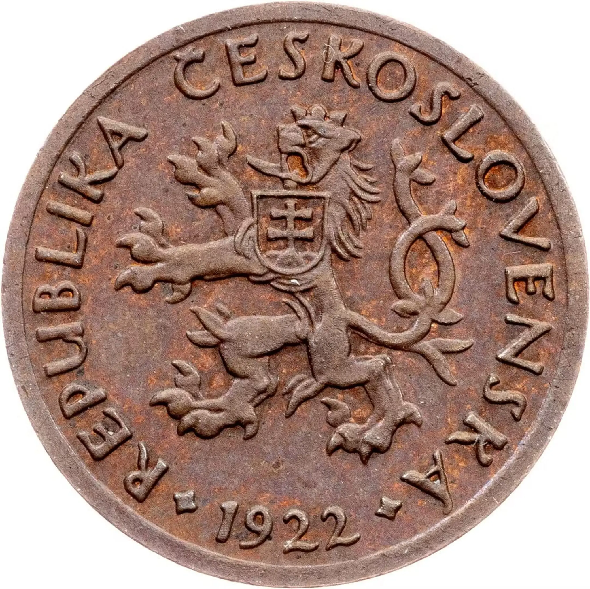 ČSR, 5halier 1922, skúšobná razba, vyvolávacia cena 180 000 Kč