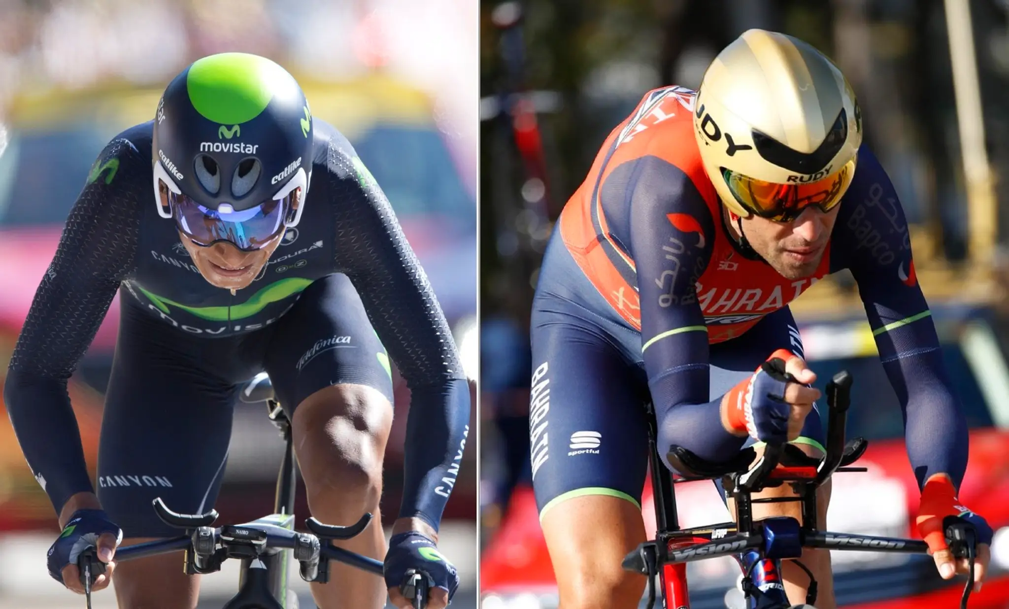 Nairo Quintana a Vincenzo Nibali.