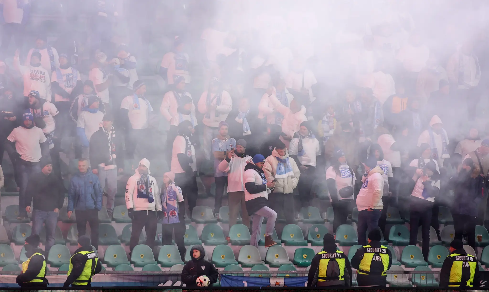 Fanúšikovia Slovana na zápase v Žiline 