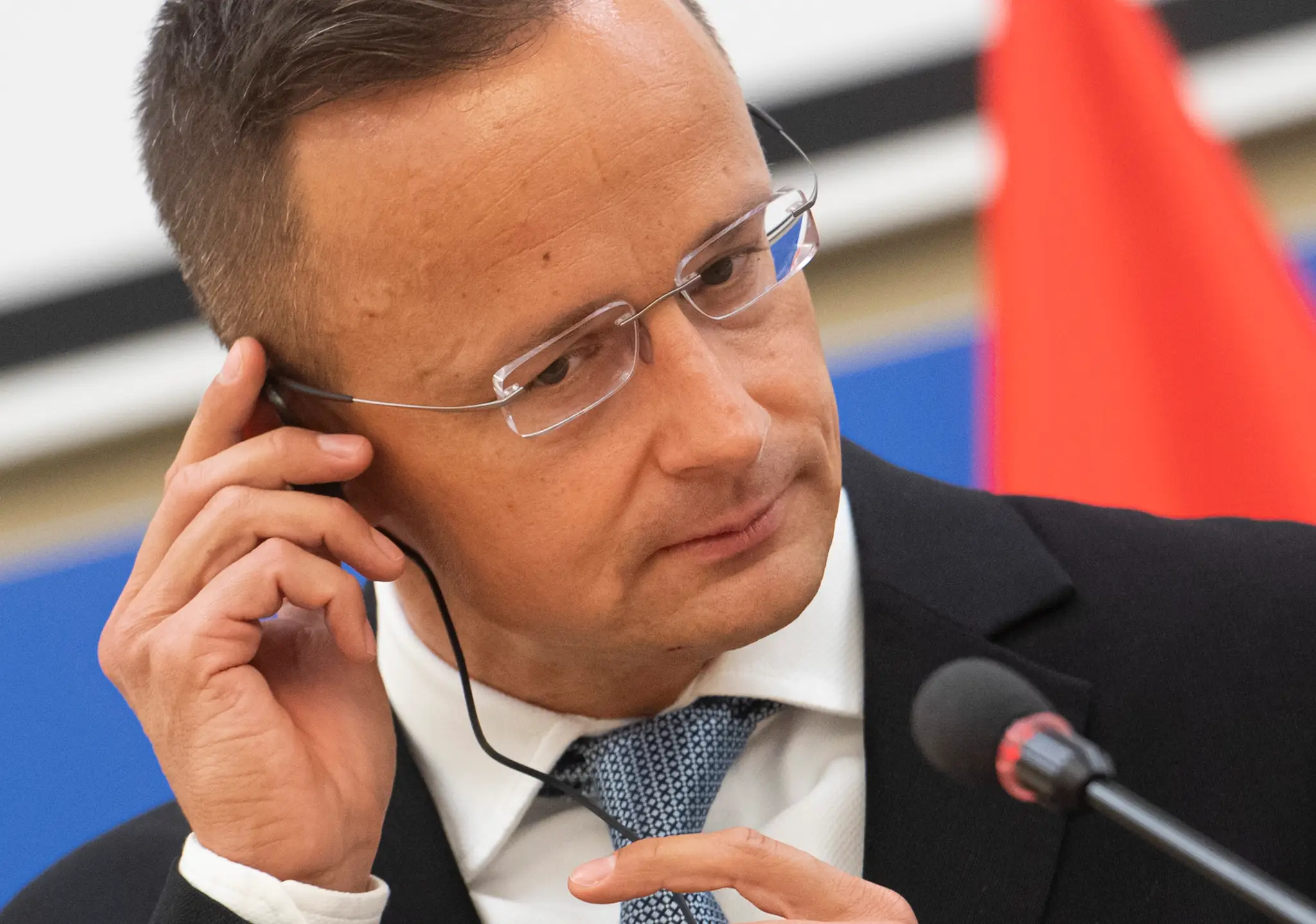 Na snímke minister zahraničných vecí Maďarska Peter Szijjártó.