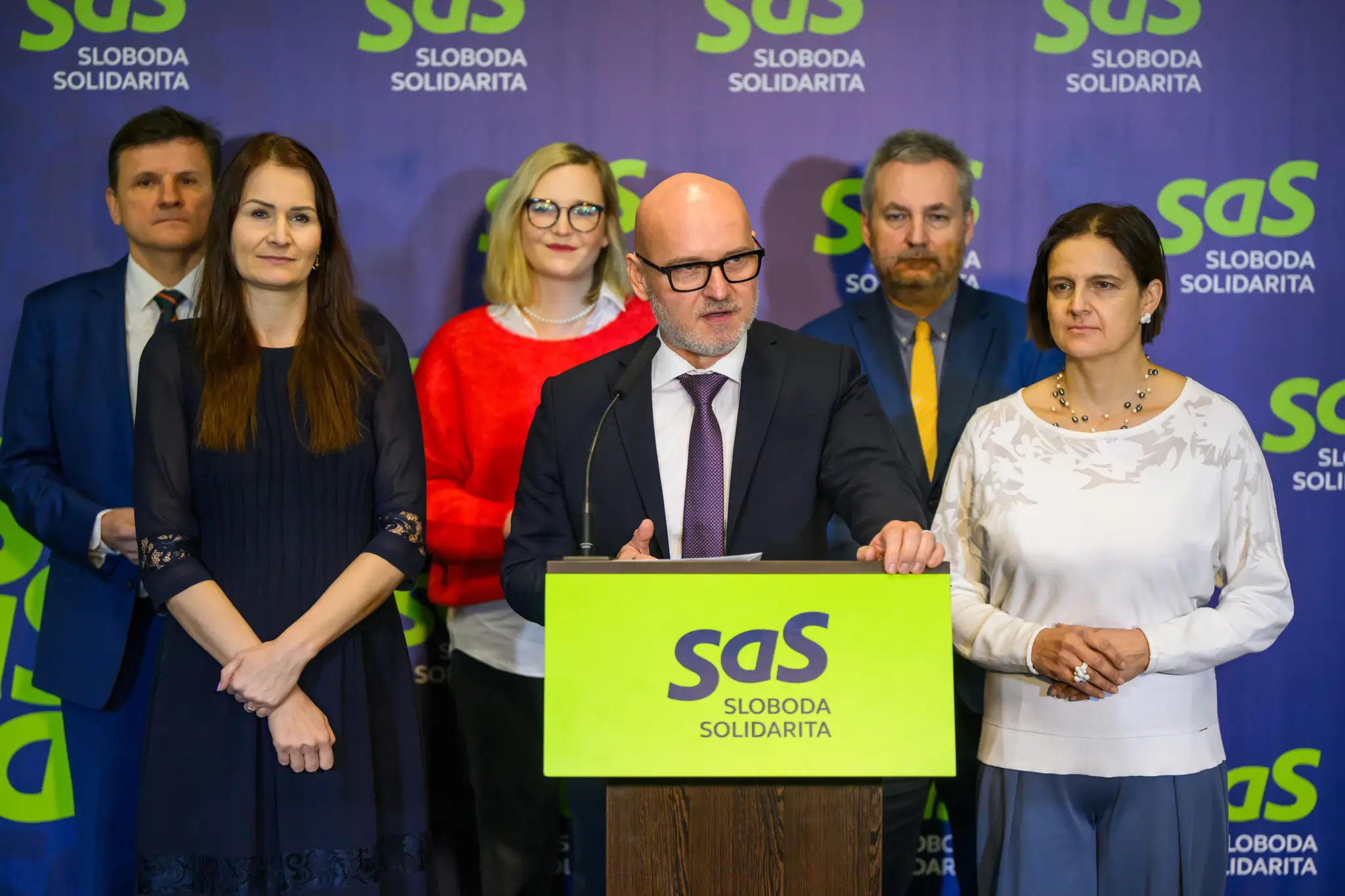 Tlačová konferencia strany SaS