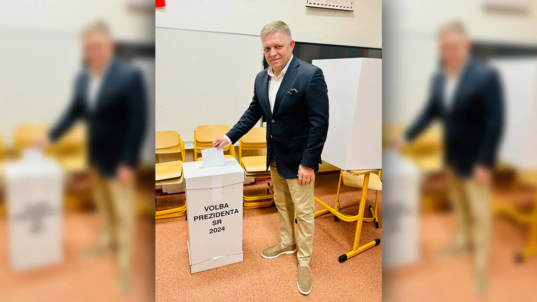 Robert Fico odovzdal hlas vo voľbách