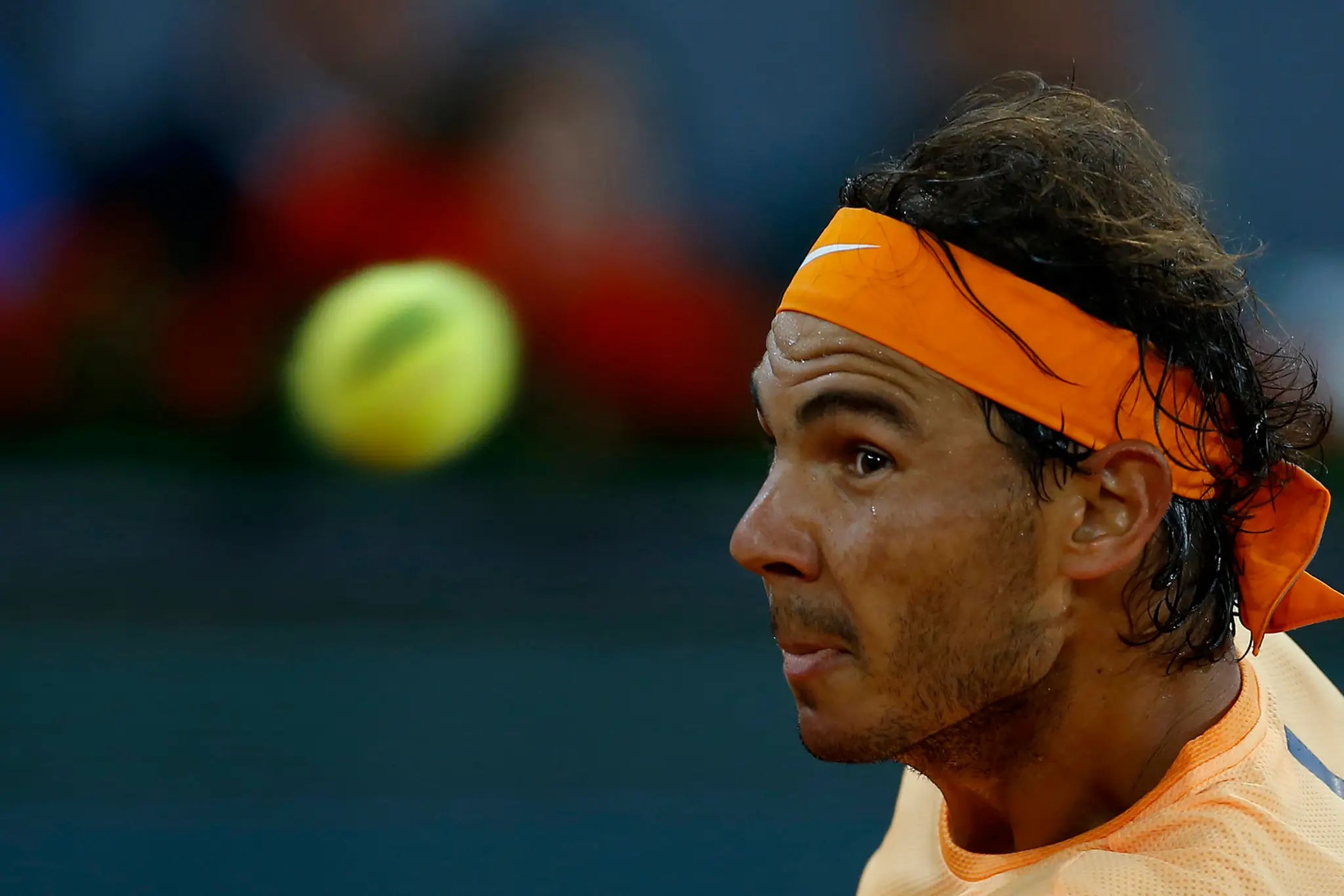 Rafael Nadal na snímke počas štvrťfinálového duelu na turnaj ATP v Madride.
