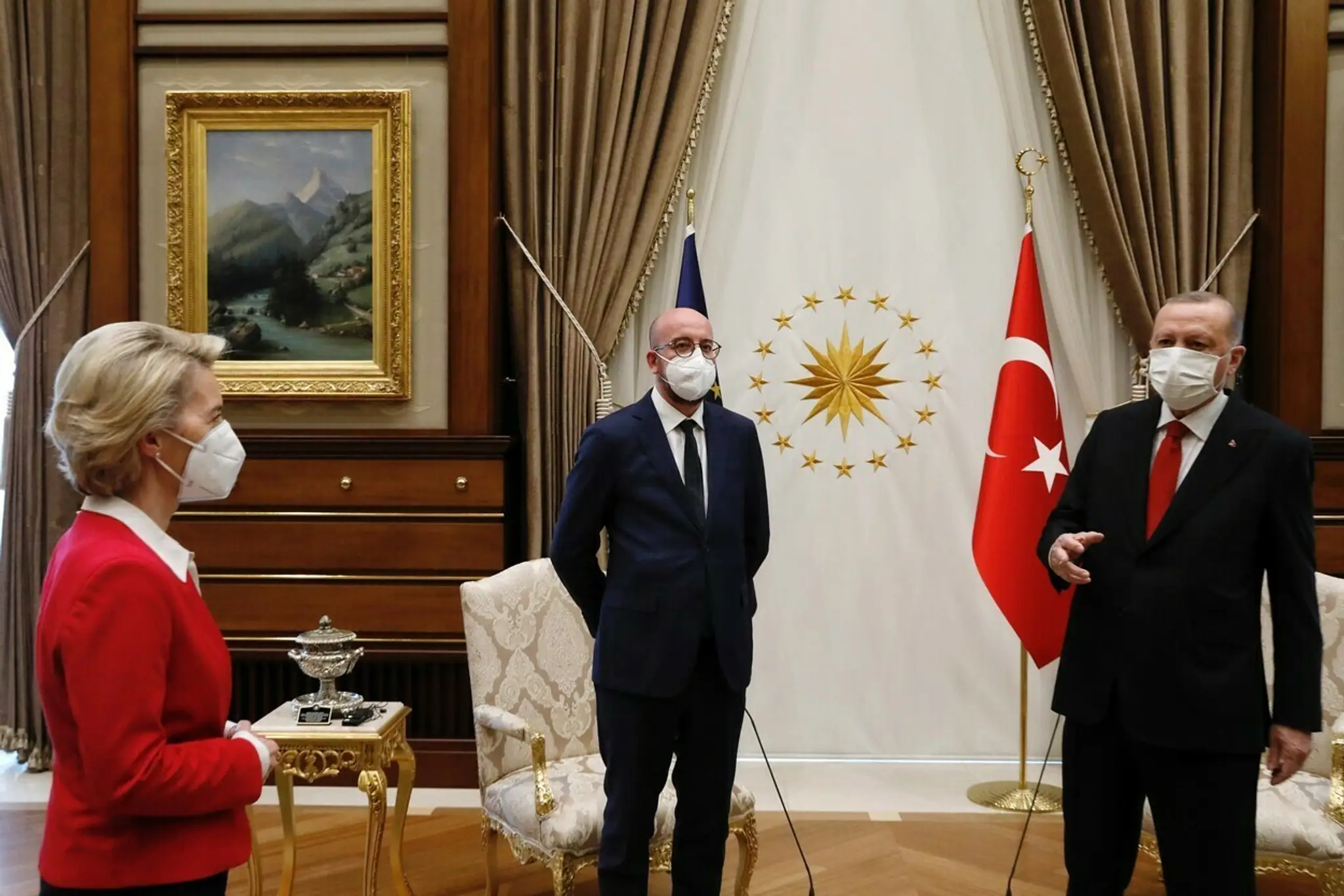 Ursula von der Leyenová a turecký prezident Erdogan