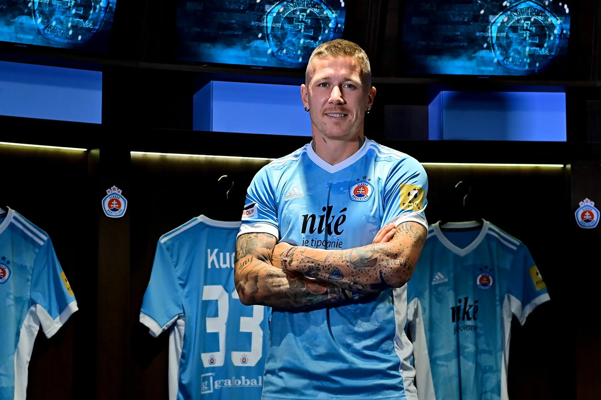 Juraj Kucka v drese Slovana.