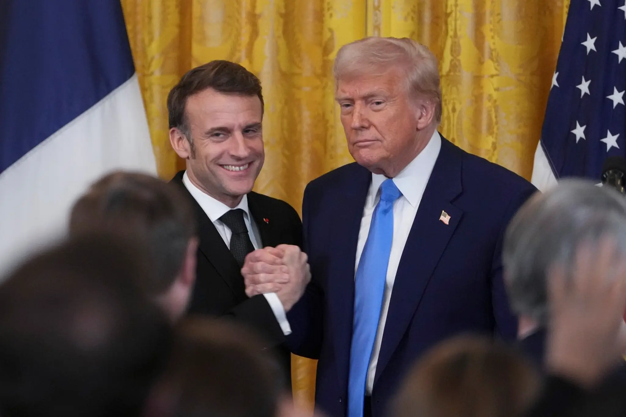 Emmanuel Macron a Donald Trump.