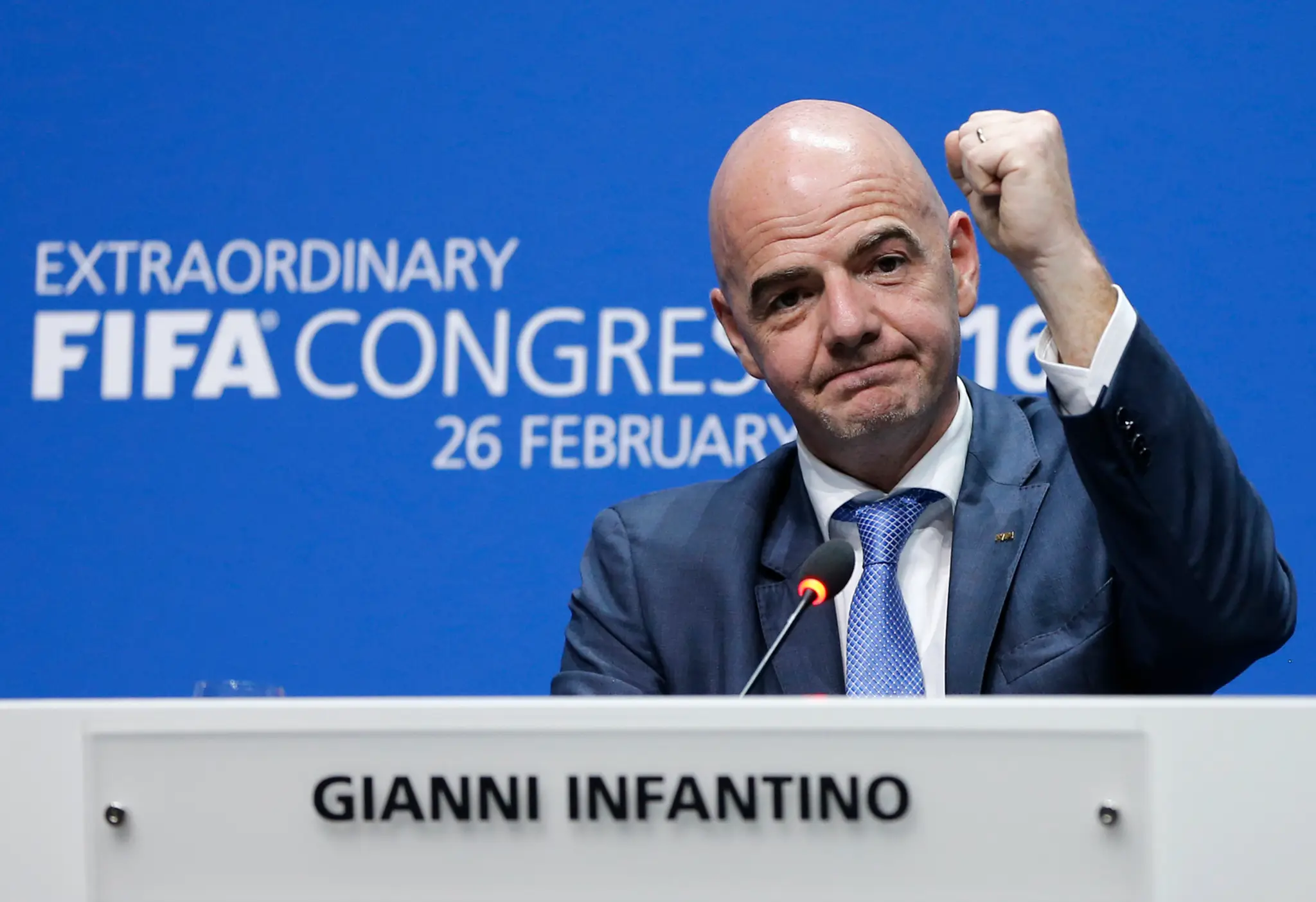 Súčasný prezident FIFA Gianni Infantino.