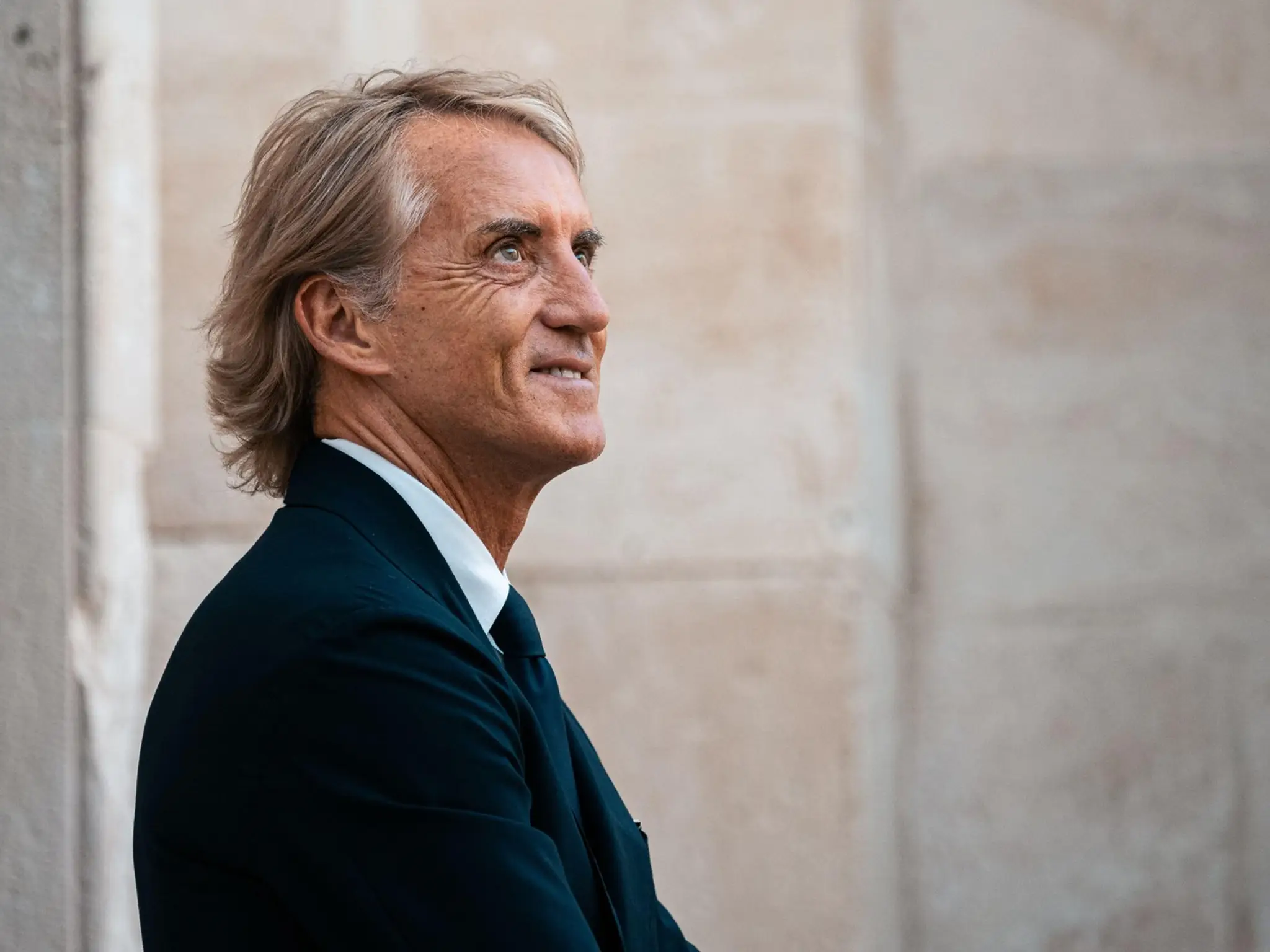 Tréner Roberto Mancini.