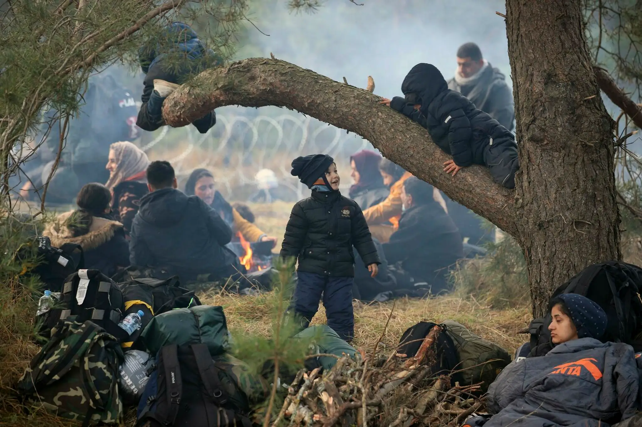 Migranti na hranici Poľska a Bieloruska