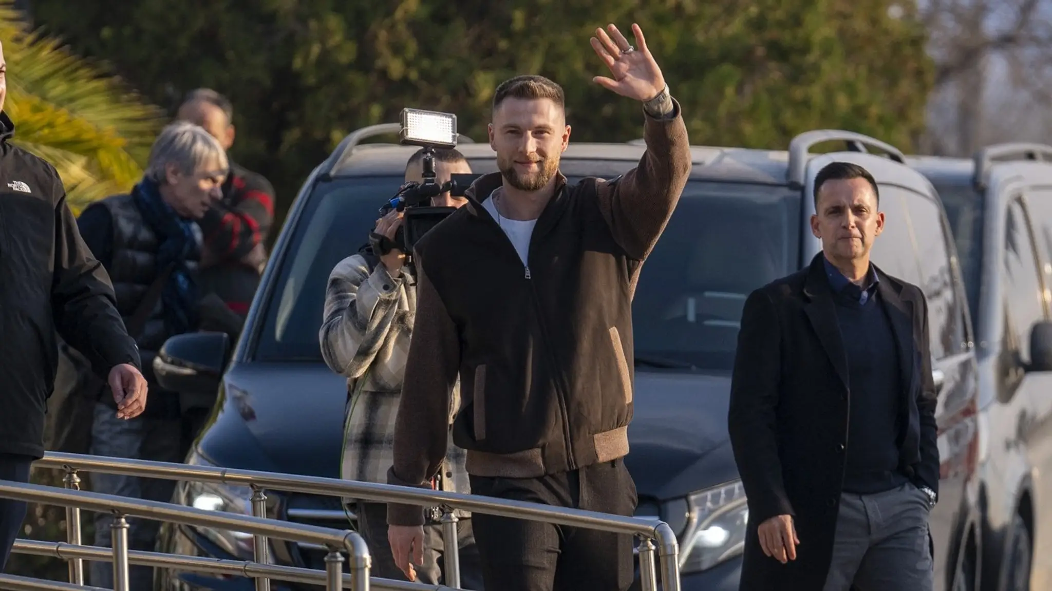 Milan Škriniar na istanbulskom letisku.