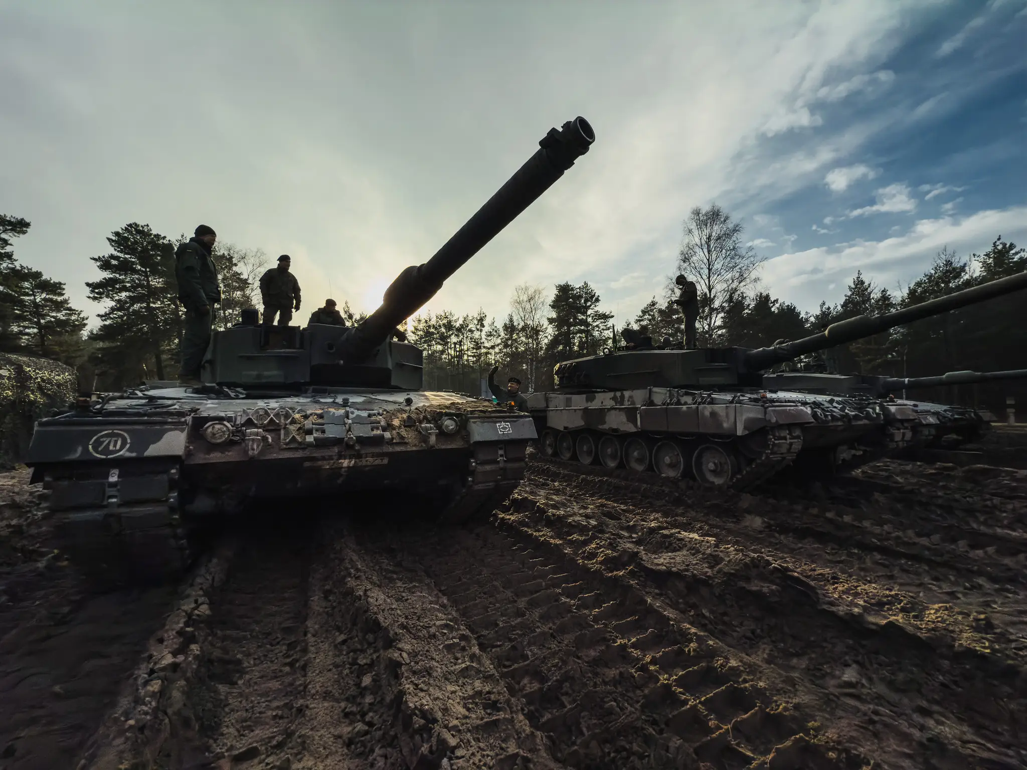 Tréning ukrajinských vojakov v Poľsku na tankoch Leopard 2A4