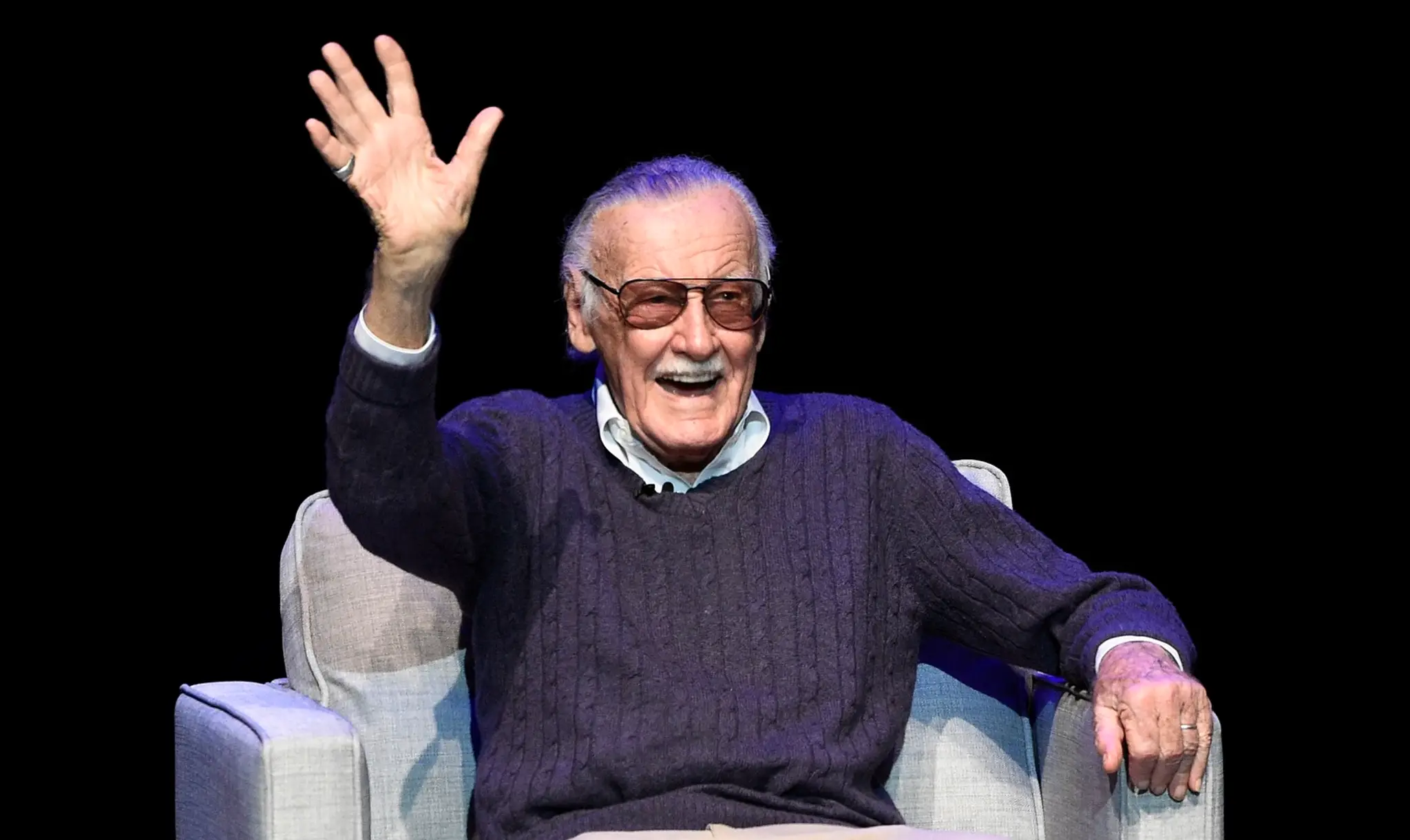 Autor komiksov Stan Lee na archívnej fotografii z roku 2017.