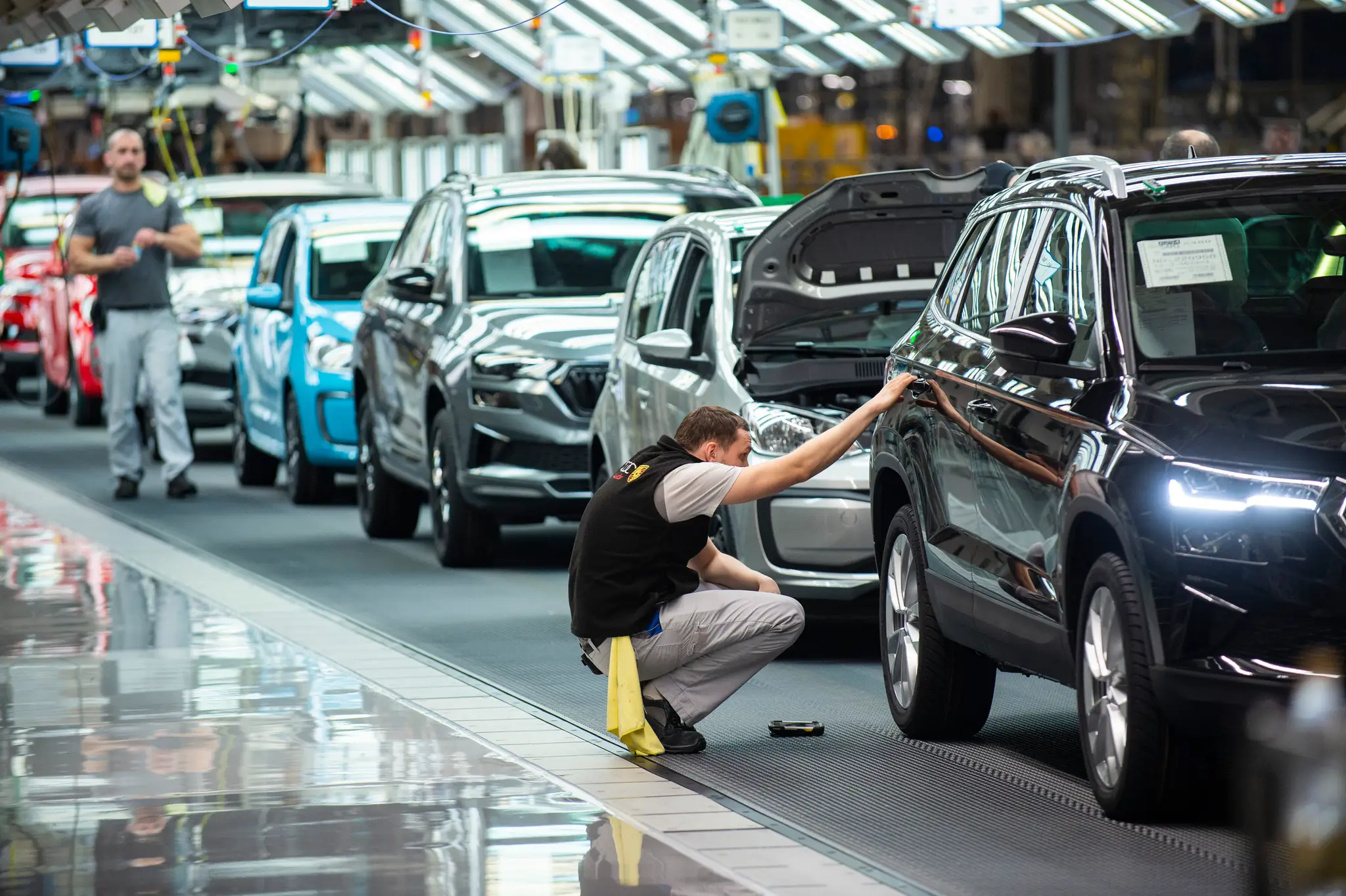 Výrobná linka v bratislavskom Volkswagene