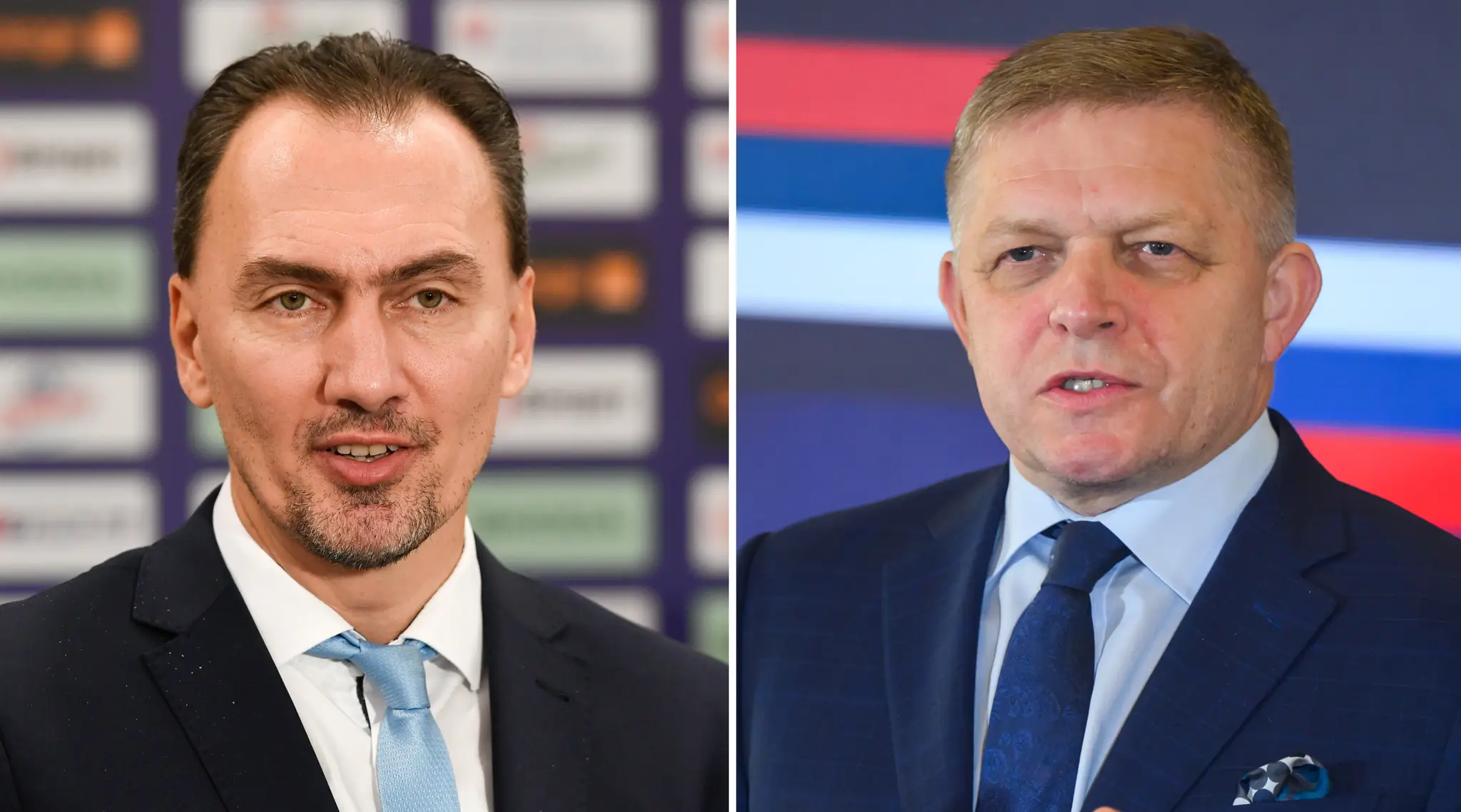 Miroslav Šatan a Robert Fico.