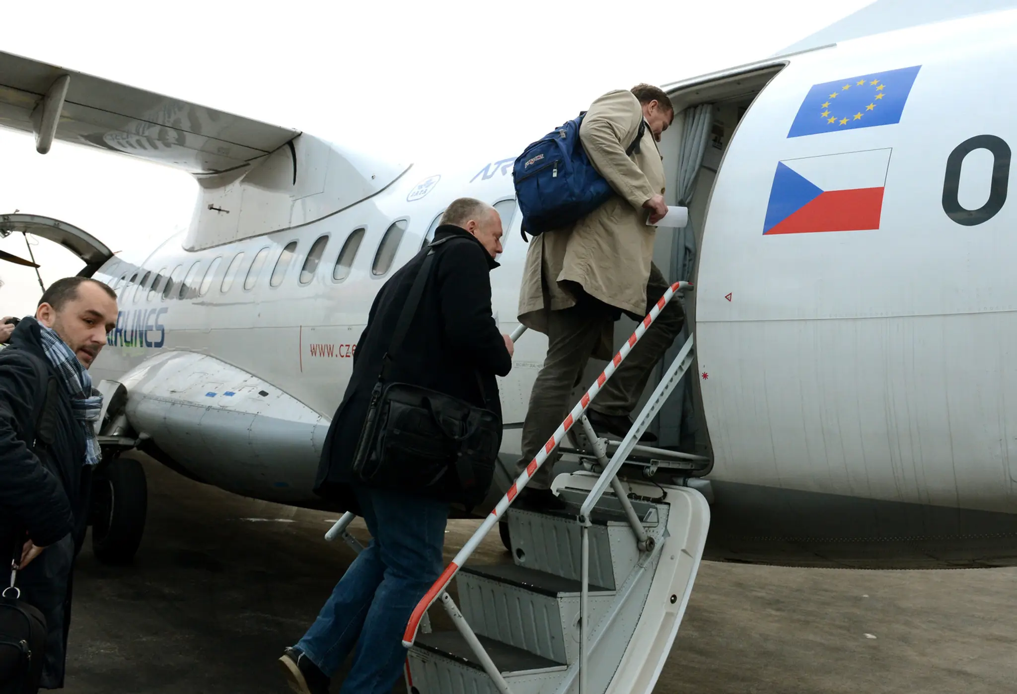 České aerolinky na letisku v Košiciach.