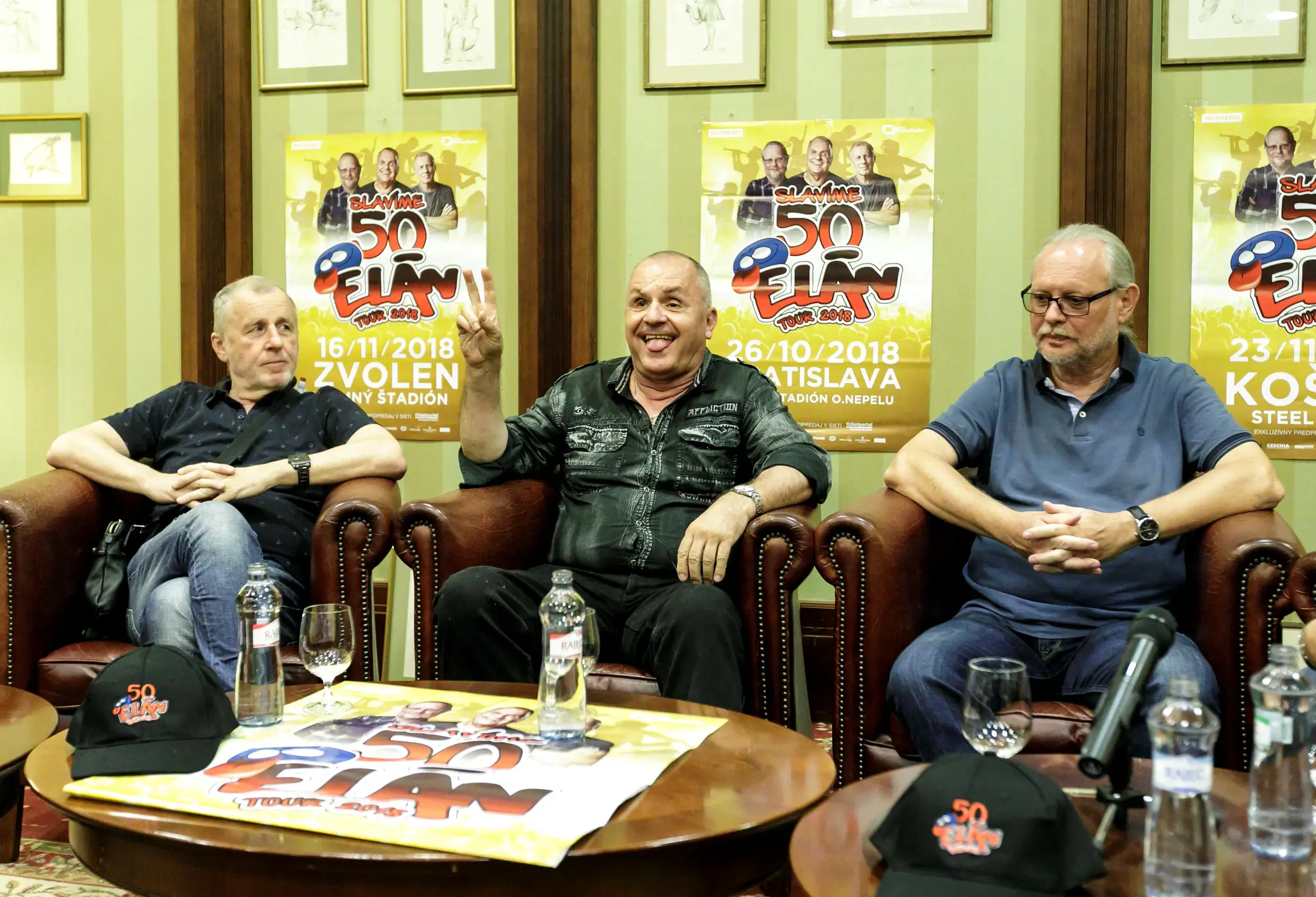 Členovia hudobnej skupiny Elán Ján Baláž, Jožo Ráž a Vašo Patejdl.
