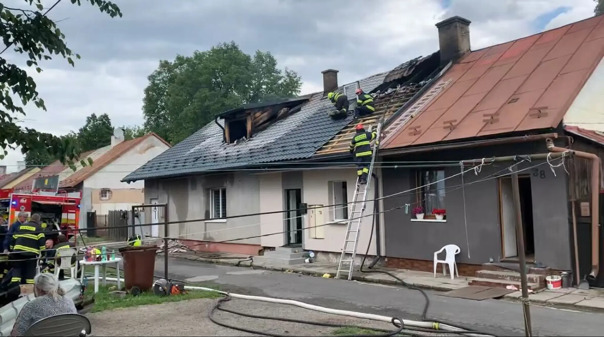 Požiar rodinných domov v Kežmarku