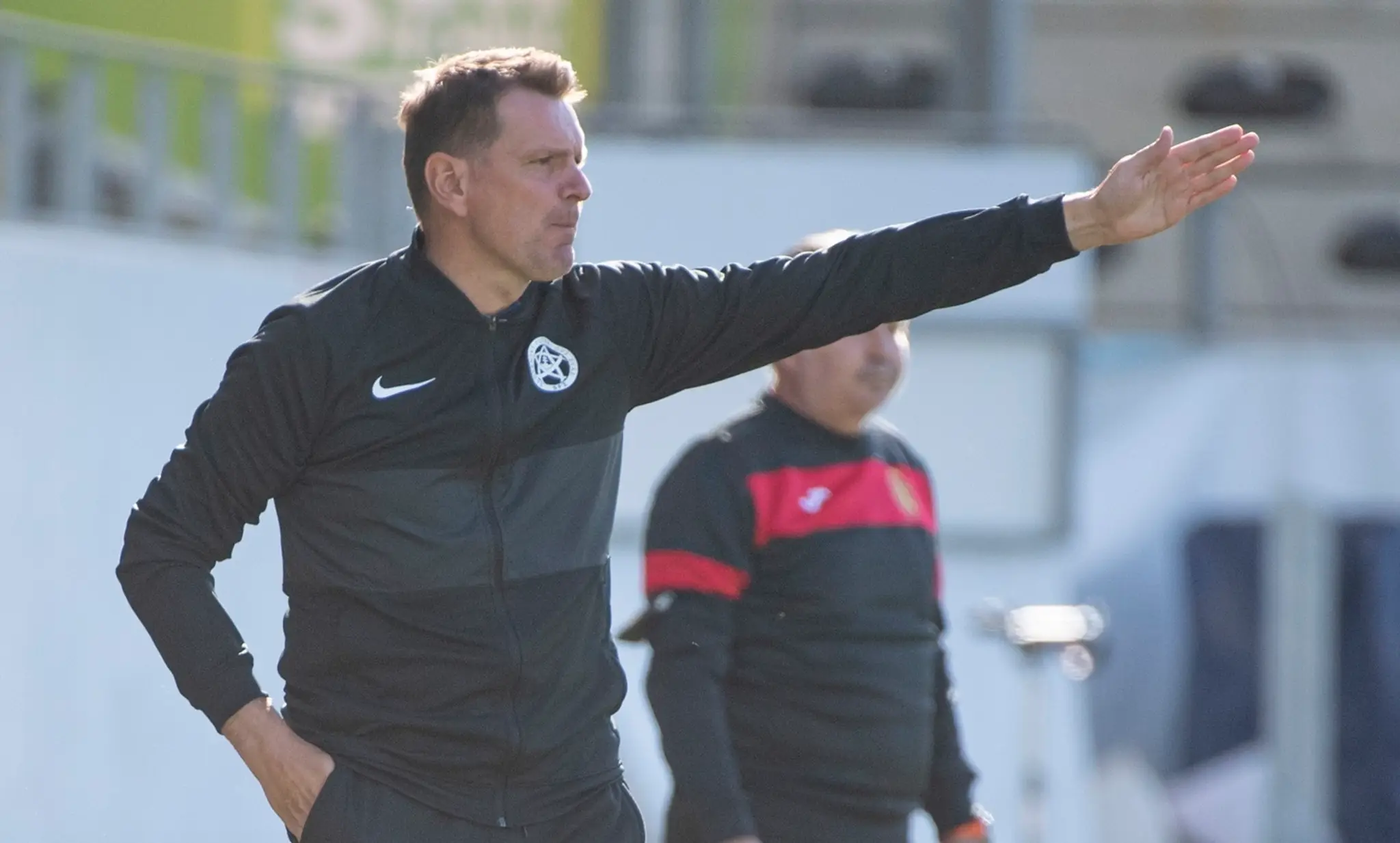 Na snímke tréner futbalistov Slovenska Štefan Tarkovič v prípravnom zápase pred EURO 2020 vo futbale Slovensko – Bulharsko.