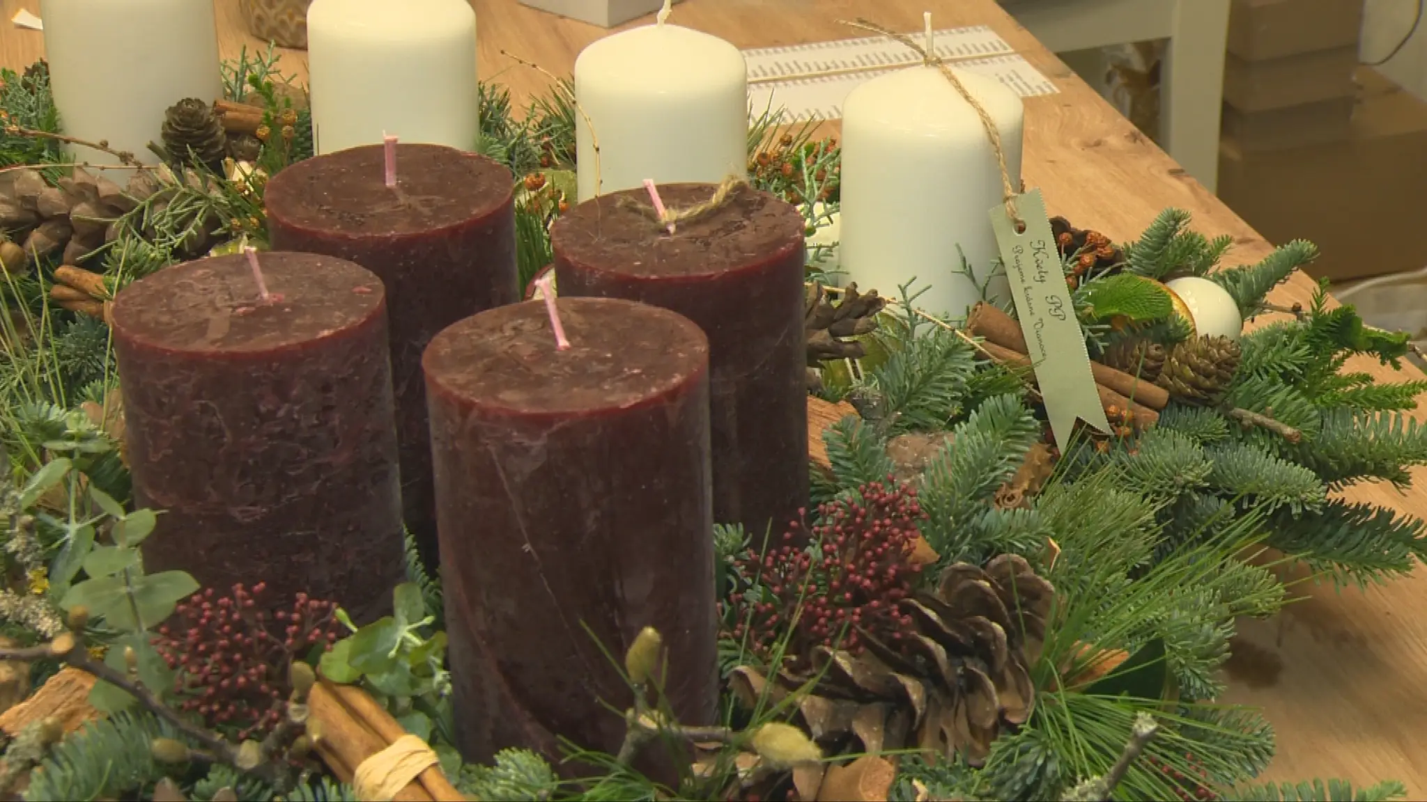 Adventný veniec.