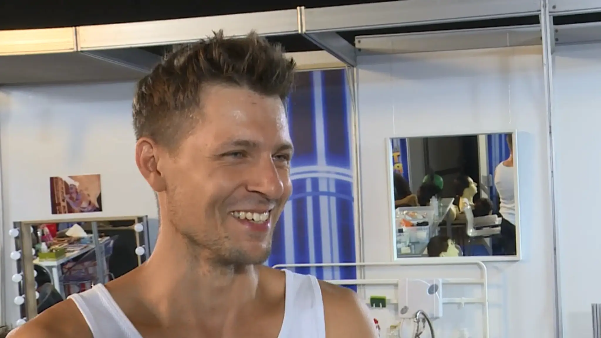 Juraj Loj na tréningu šou Tvoja tvár znie povedome.