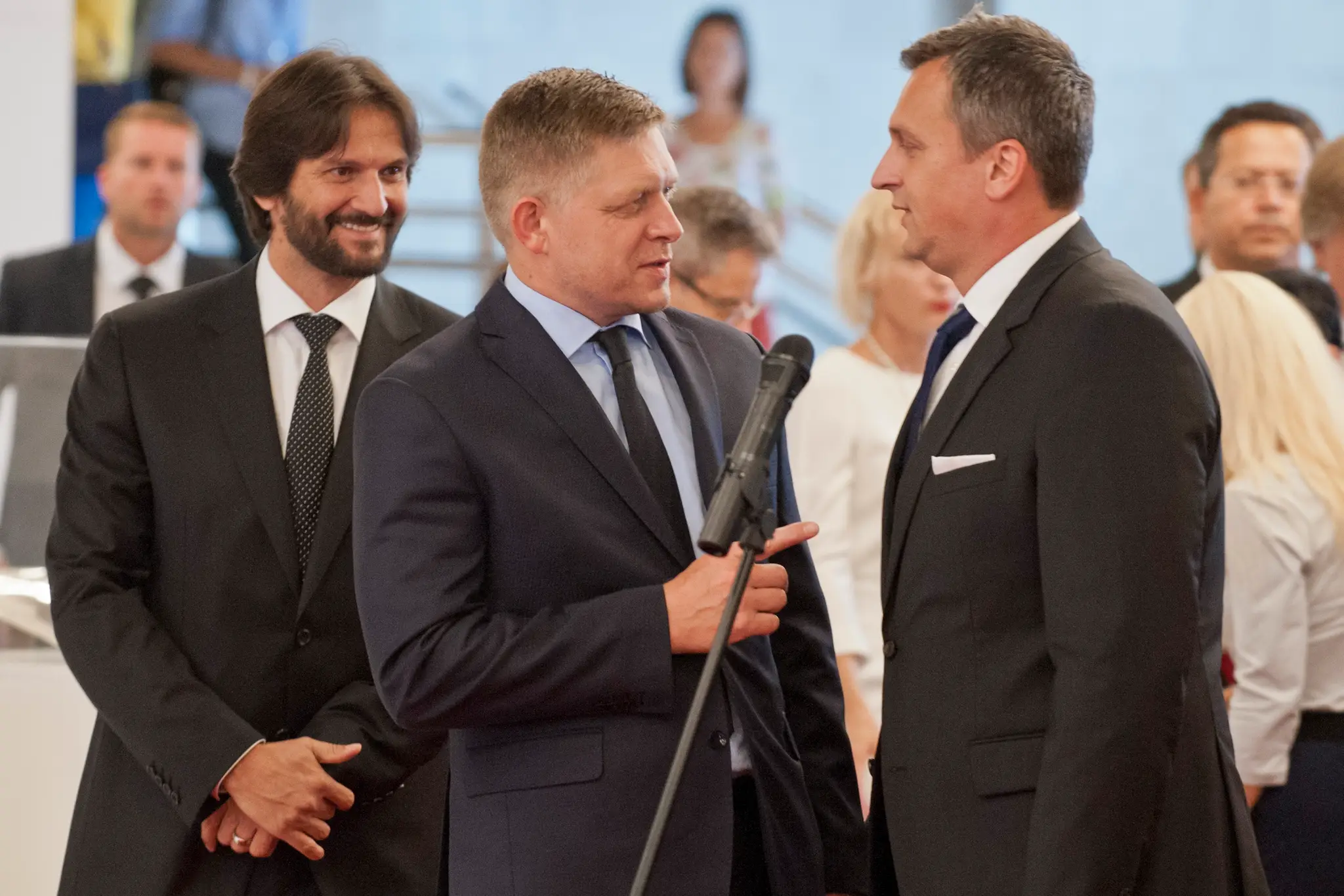 Robert Kaliňák, Robert Fico a Andrej Danko na snímke z roku 2016