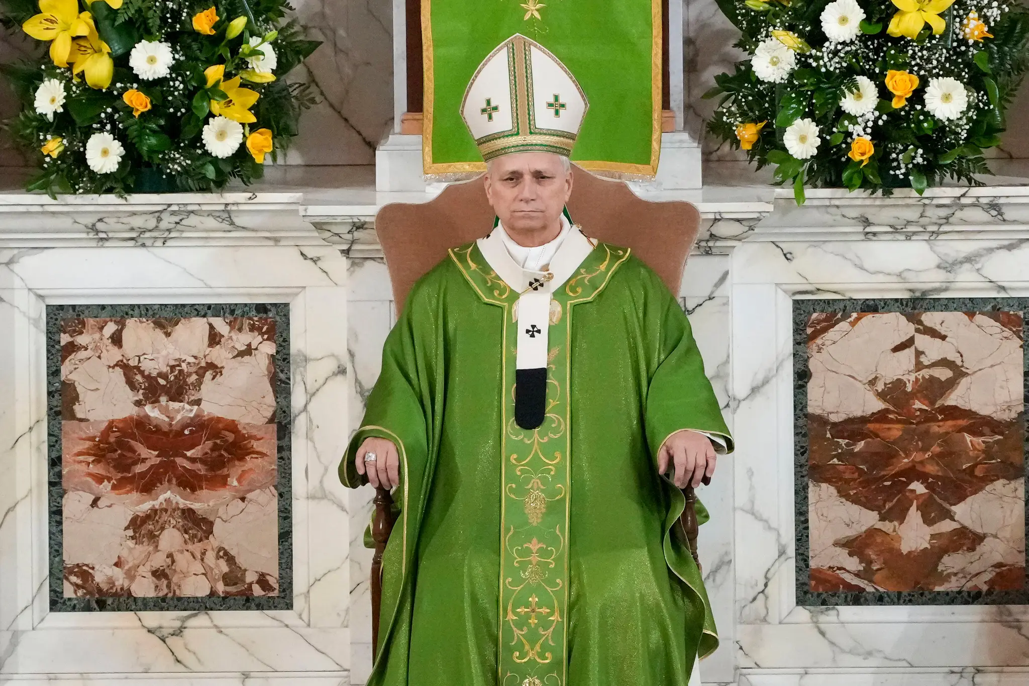 Na snímke pápež Lev XIV. na návšteve v Kostole Panny Márie Kráľovnej pokoja, ktorý sa nachádza na predmestí Ríma.