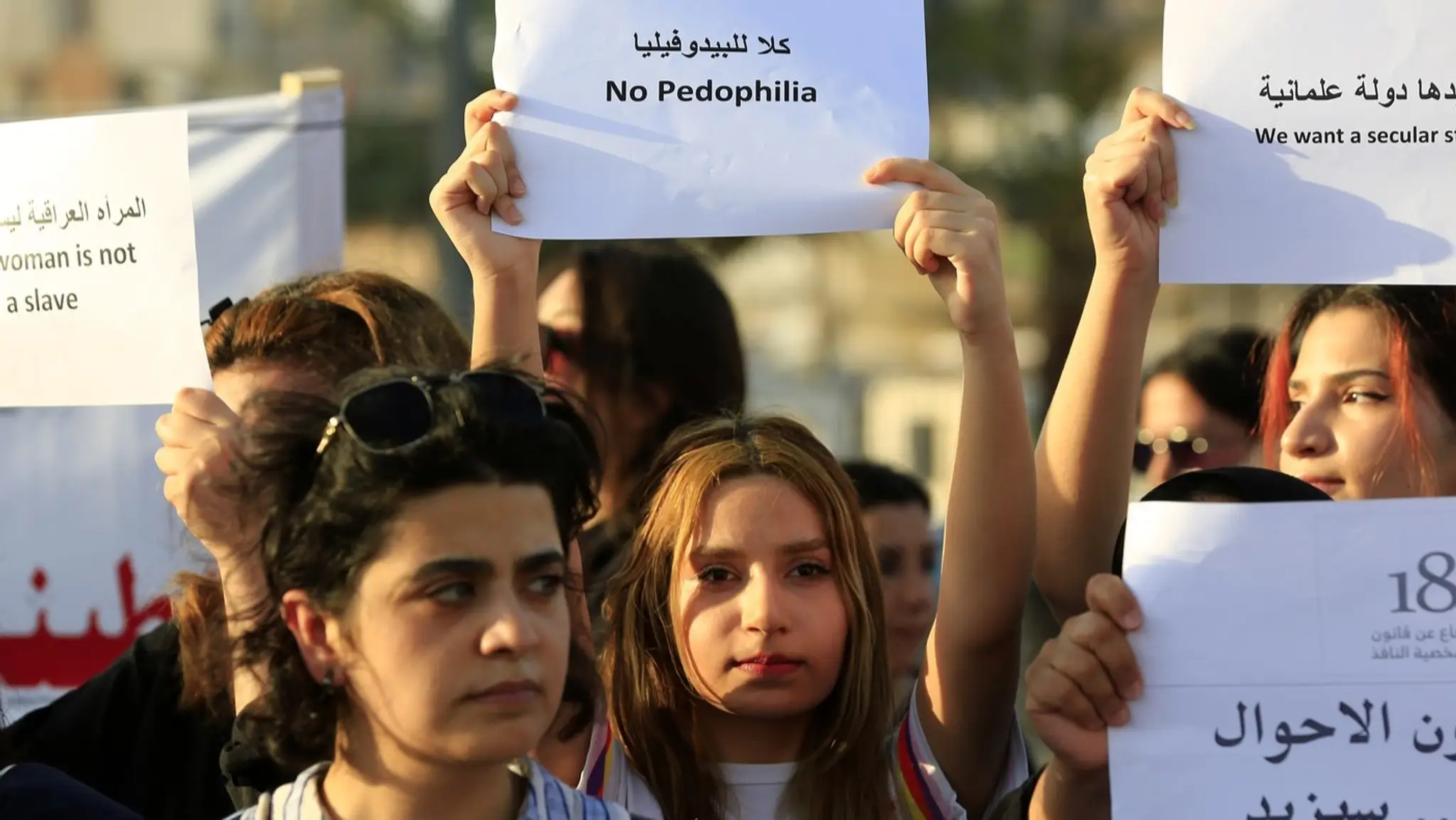 Ženy v Iraku protestovali proti novému návrhu zákona