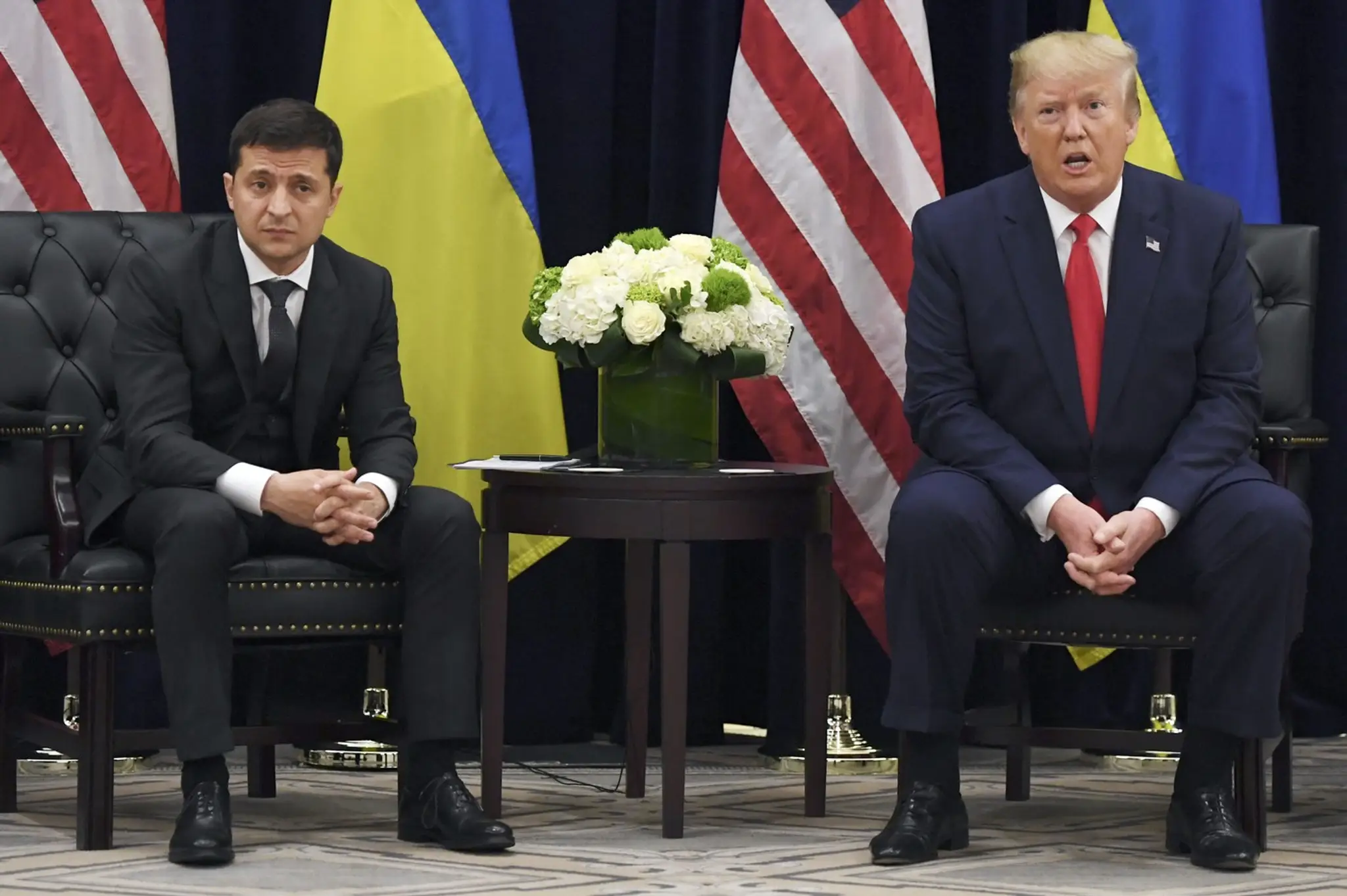 Volodymyr Zelenskyj a Donald Trump na archívnej snímke z roku 2019.