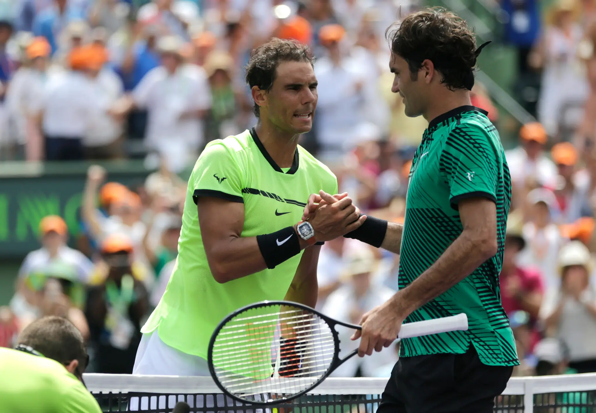 Súboj dvoch velikánov. Federer zdolal v Miami Nadala.